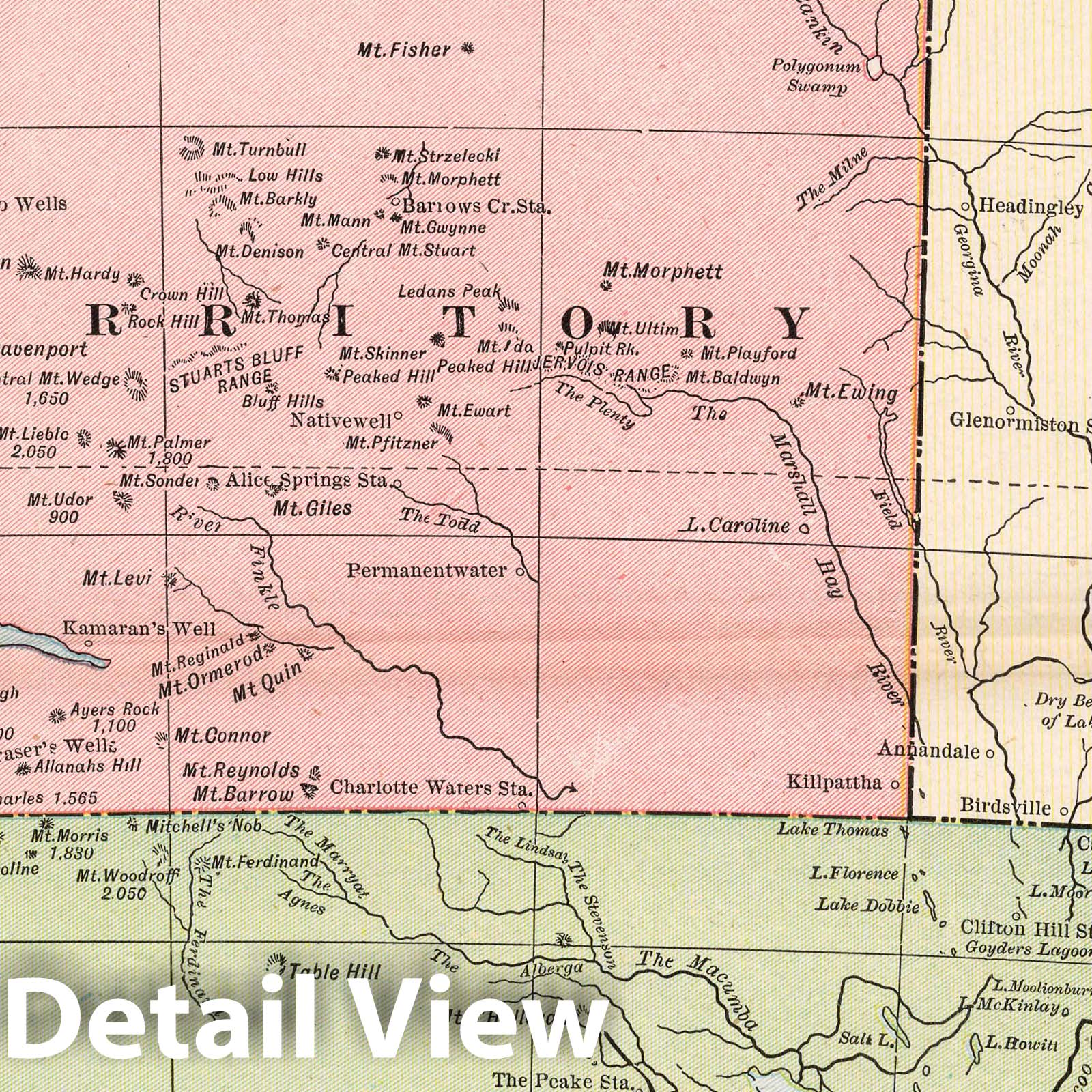 South Australia - Road Map, 1901 - Historical Map Print