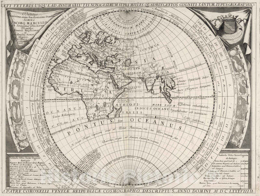 Historic Map : 1640 Aevi Veteris, Typus Geographic. - Vintage Wall Art