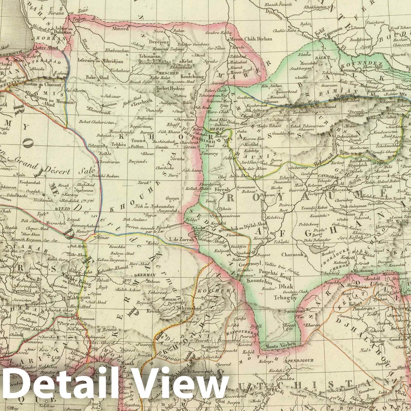 Persia and Afghanistan, 1825 - Historical Map Print