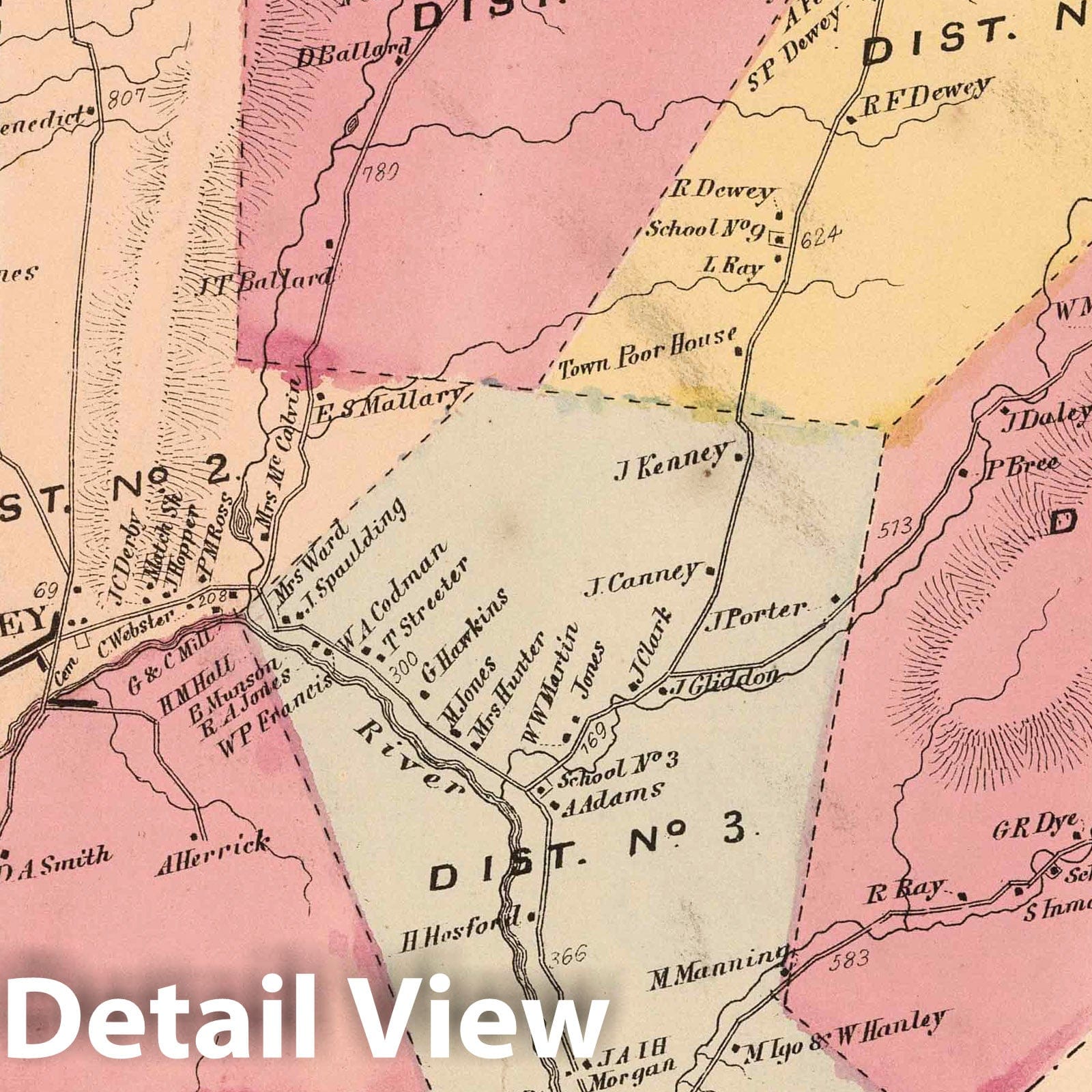 Poultney, Rutland County, Vermont - Property Map, 1869