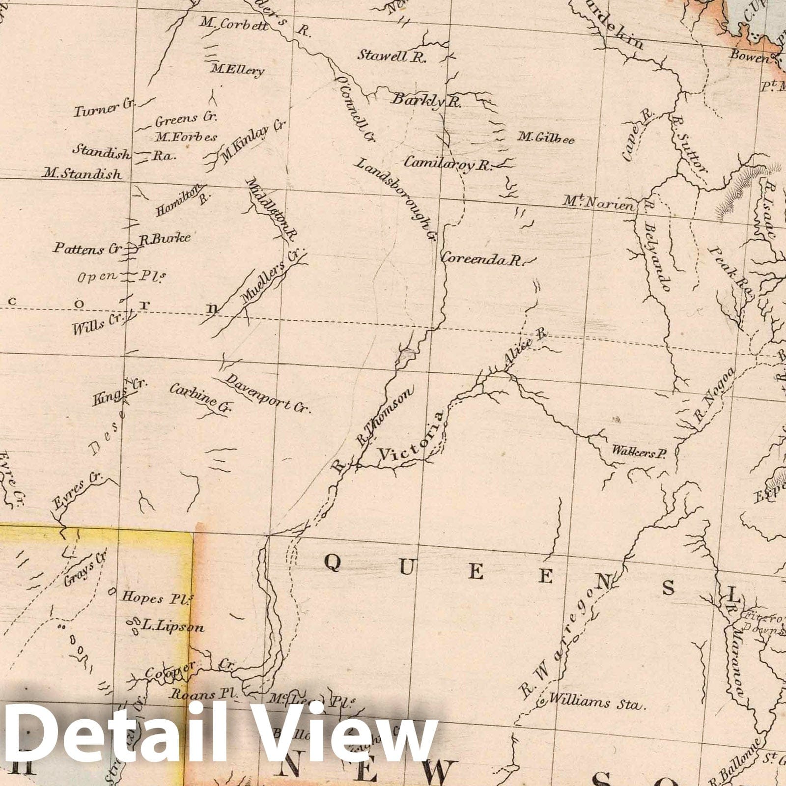 Australia Gold Regions - Railroad Map, 1864 - Historical Map Print