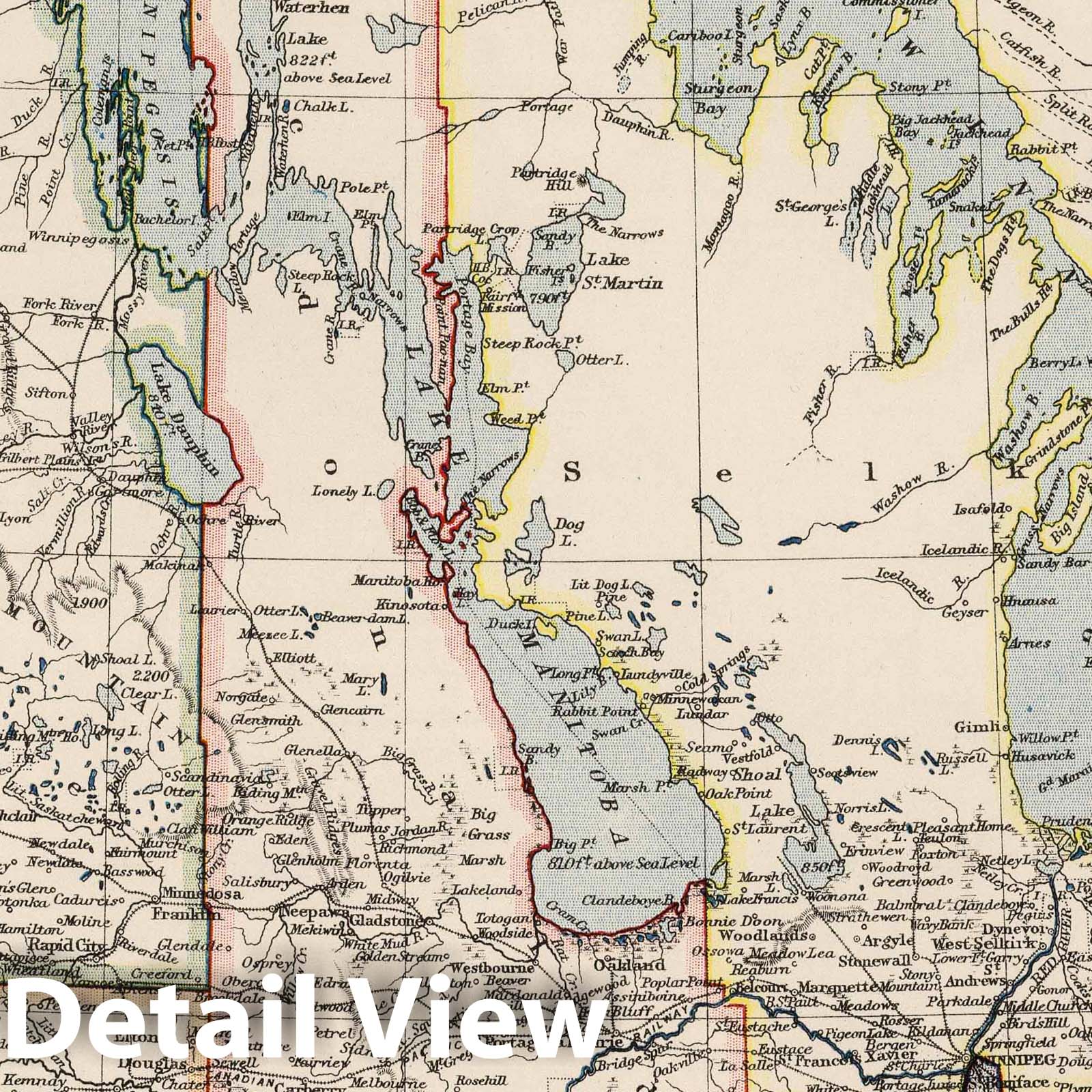 Historic Map : 1906 Manitoba. - Vintage Wall Art
