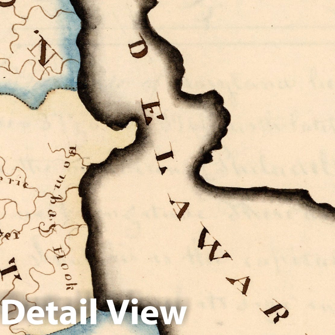 Delaware - River Map, 1819 - Historical Map Print
