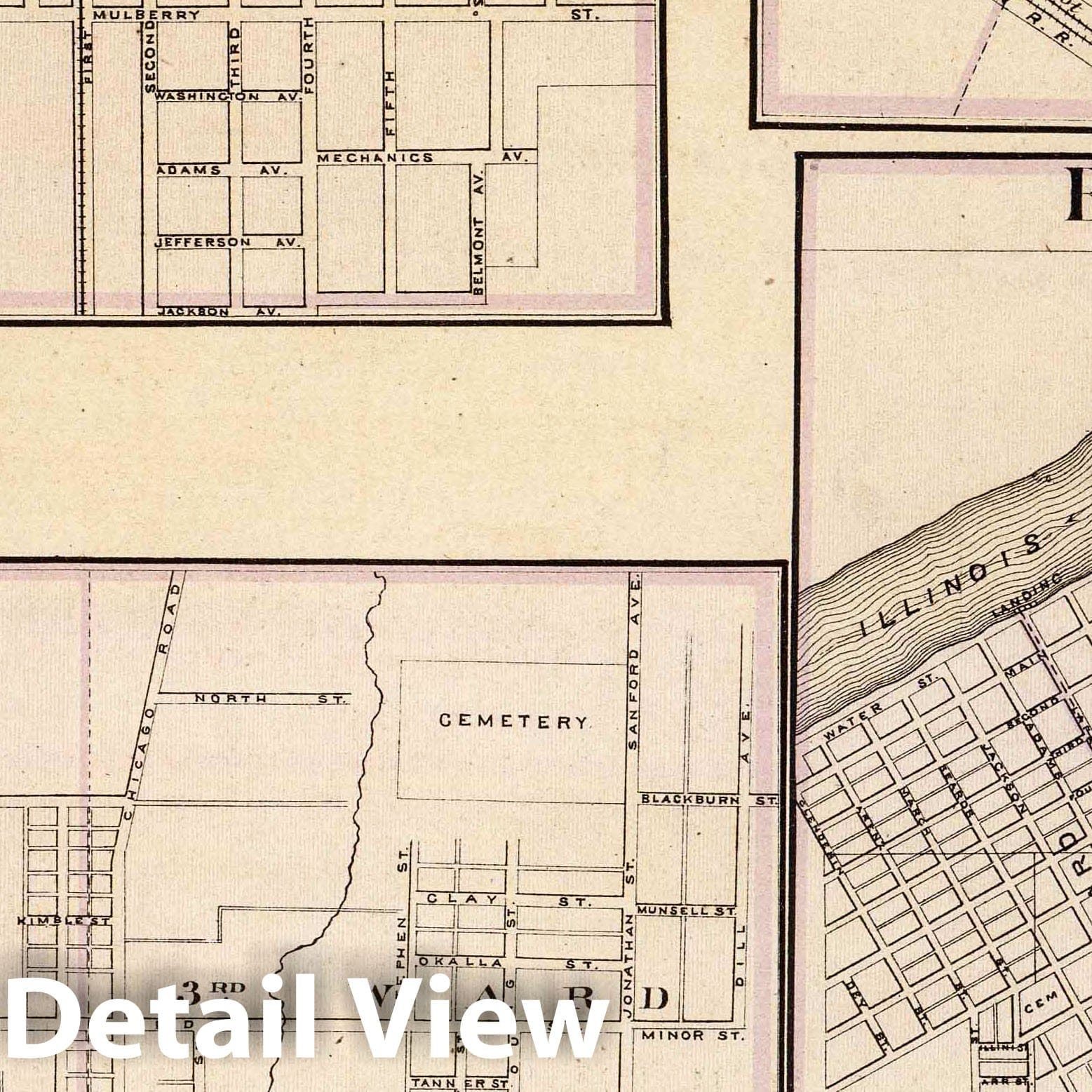 1876 Illinois City Plans - Watseka, Paris, Mt. Sterling, Beardstown, Arcola Atlas Maps