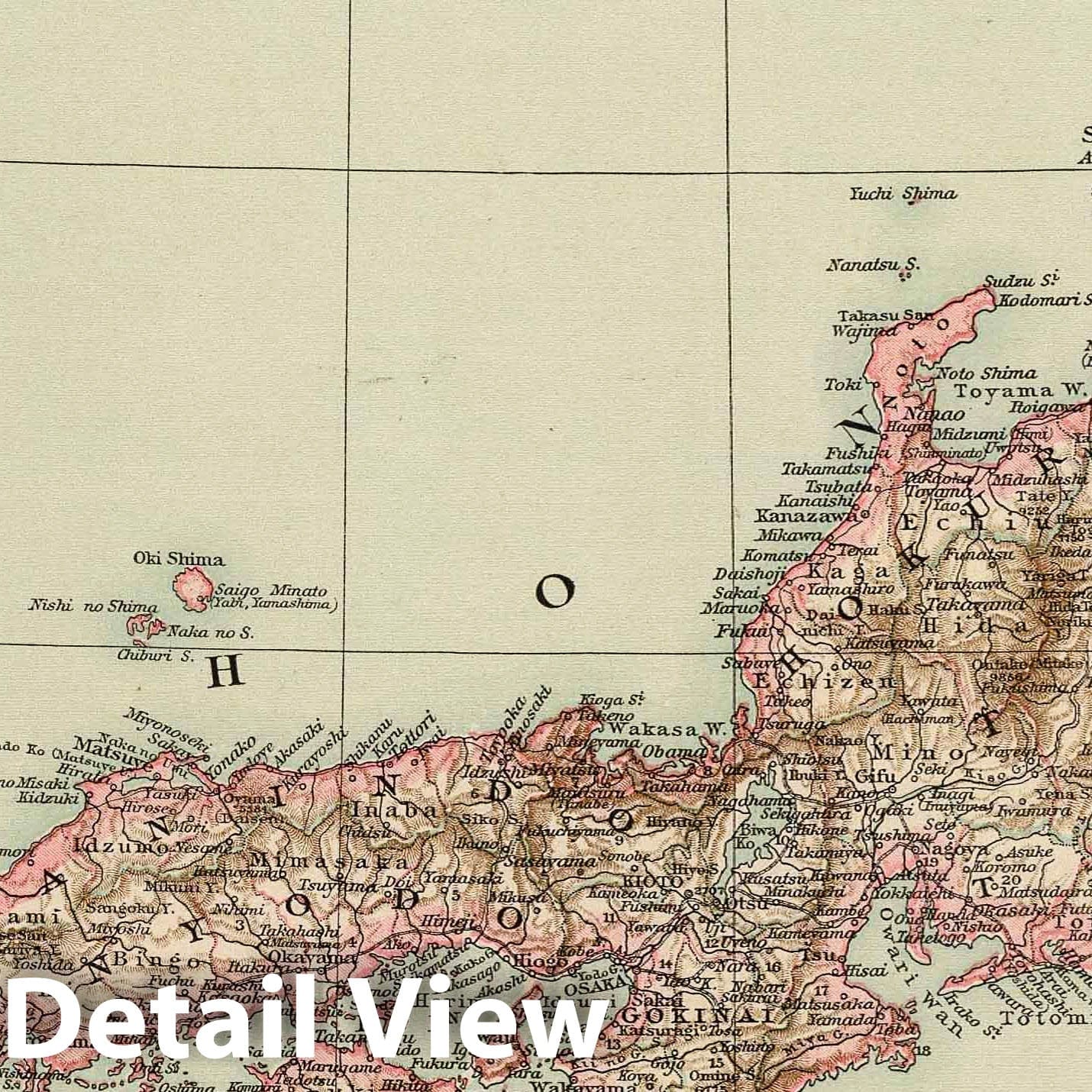 Japan with Liu Kiu, Bonin, and Yezo - Railroad Map, 1895