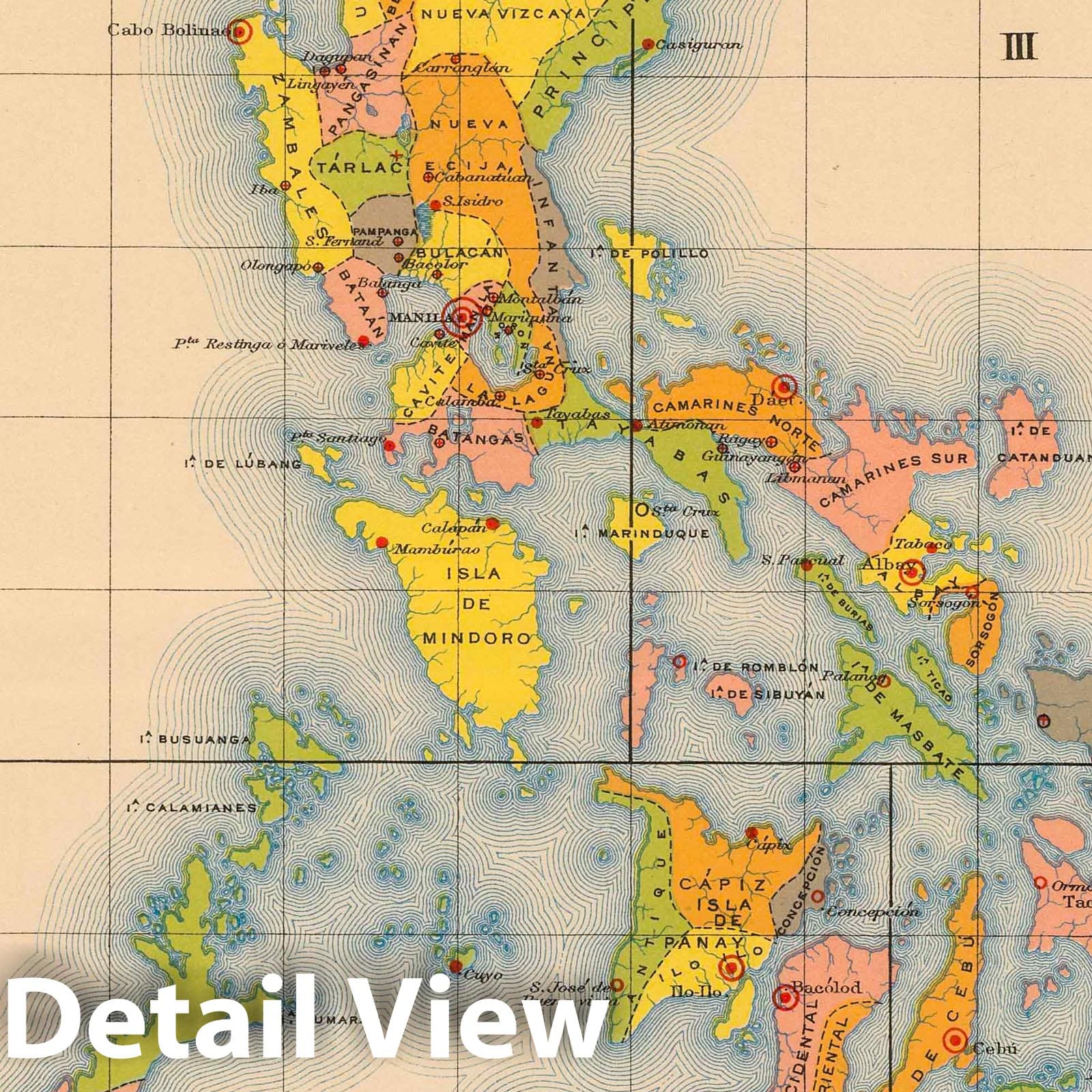 Philippines - Meteorological and Seismic Stations, 1899 - Historical Map Print