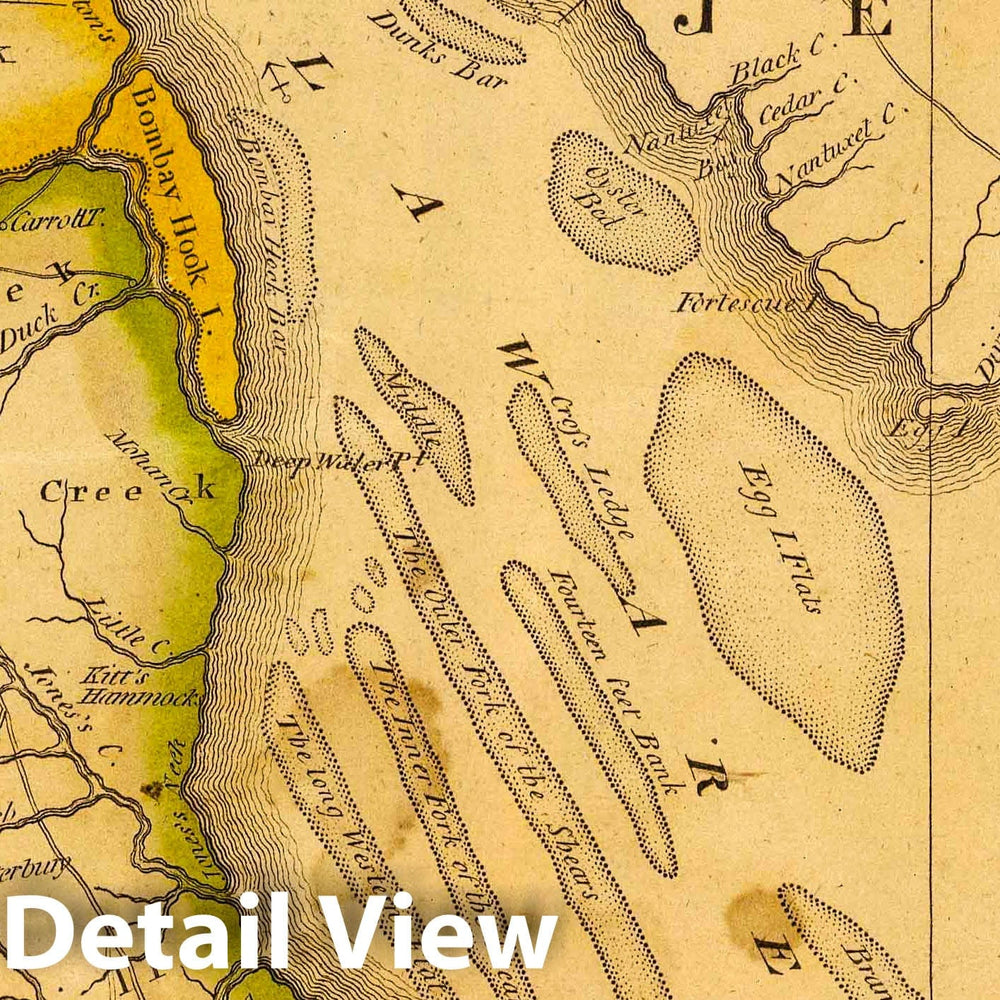 Historic Map : 1822 Delaware. - Vintage Wall Art