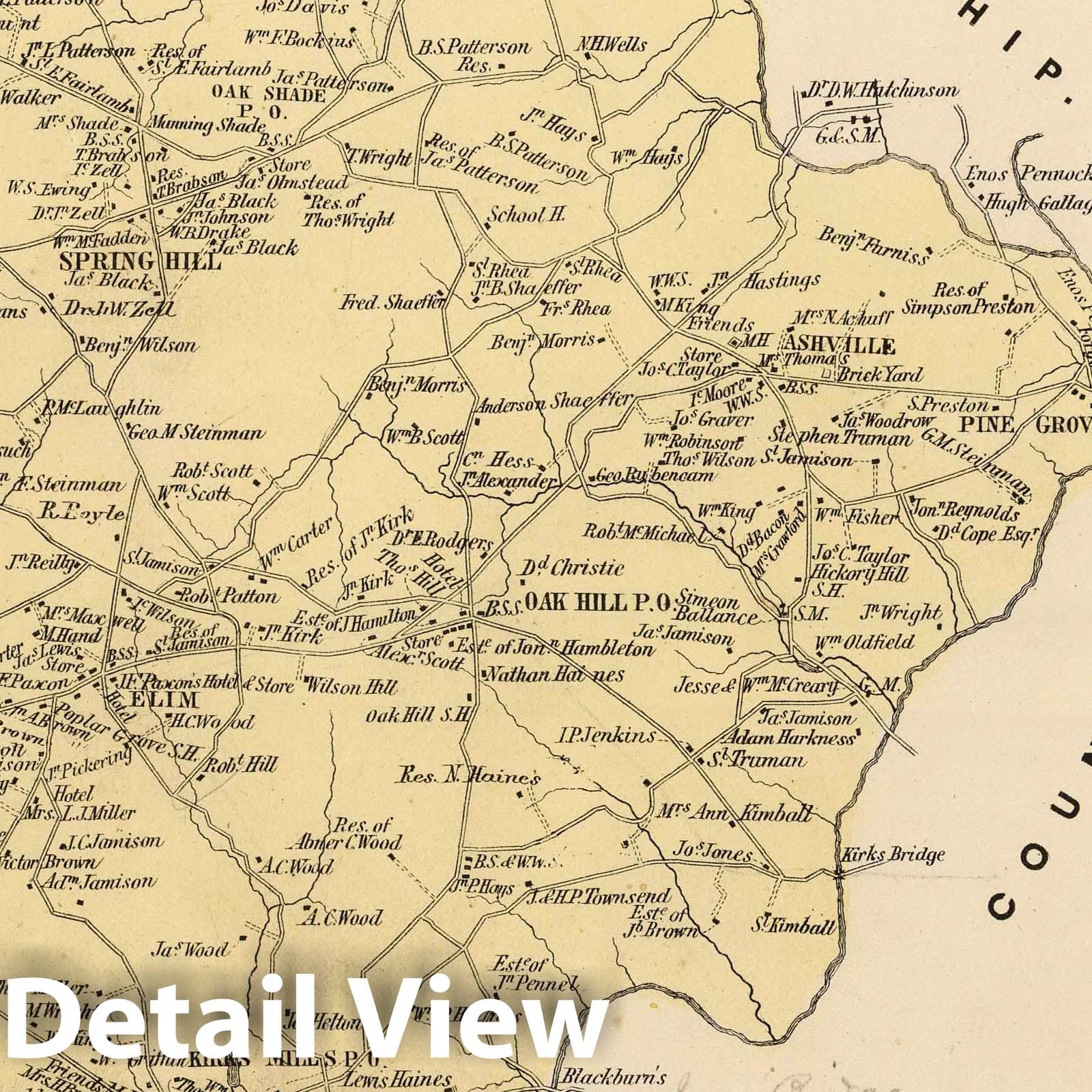 Little Britain Township, Lancaster County, Pennsylvania - Property Map, 1864