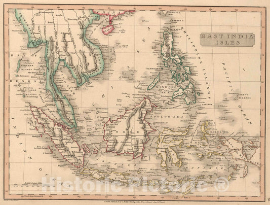 Historic Map : 1808 East India Isles. - Vintage Wall Art