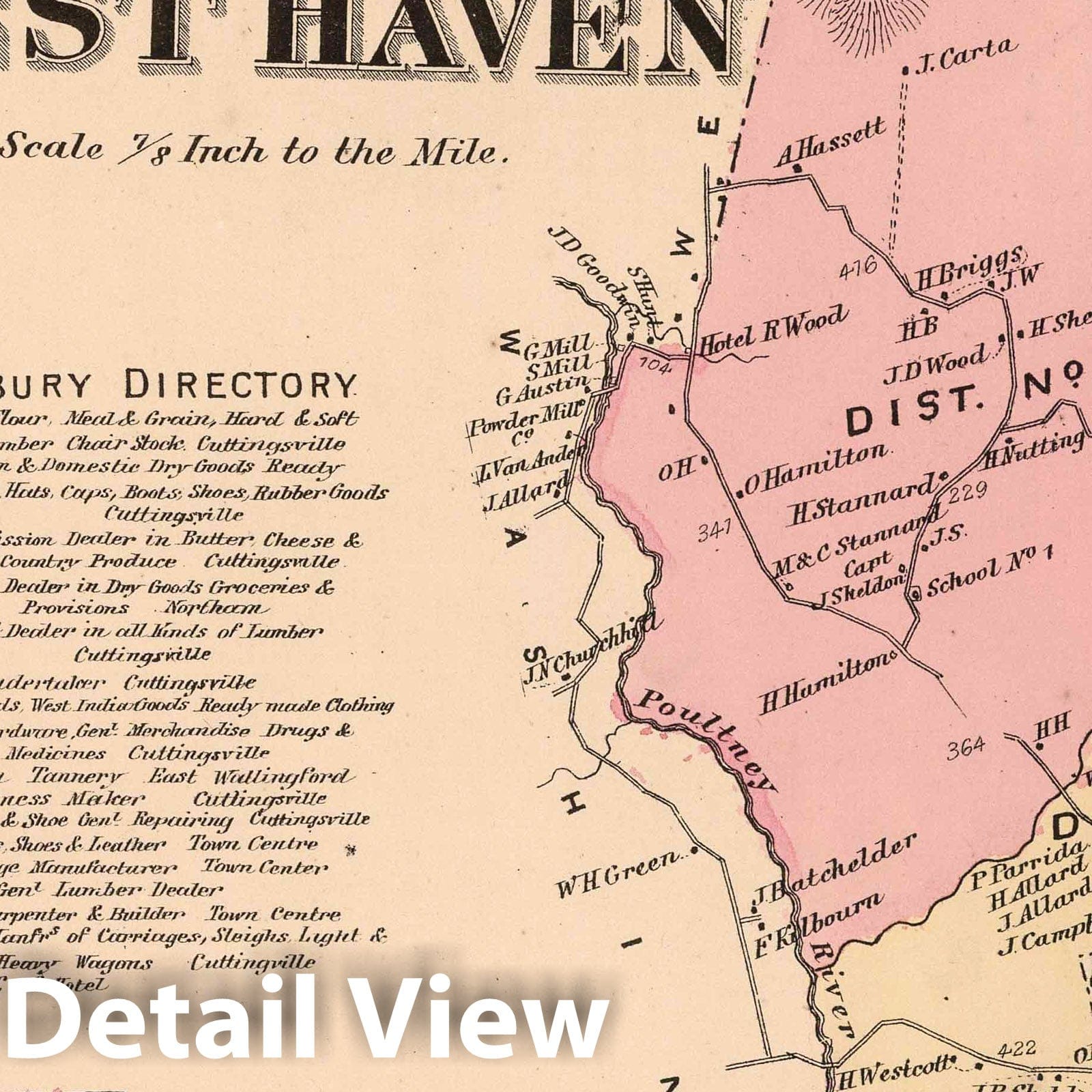 Fair Haven Township, Rutland County, Vermont - Property Map, 1869