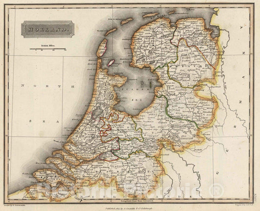 Historic Map : 1817 Holland : Vintage Wall Art