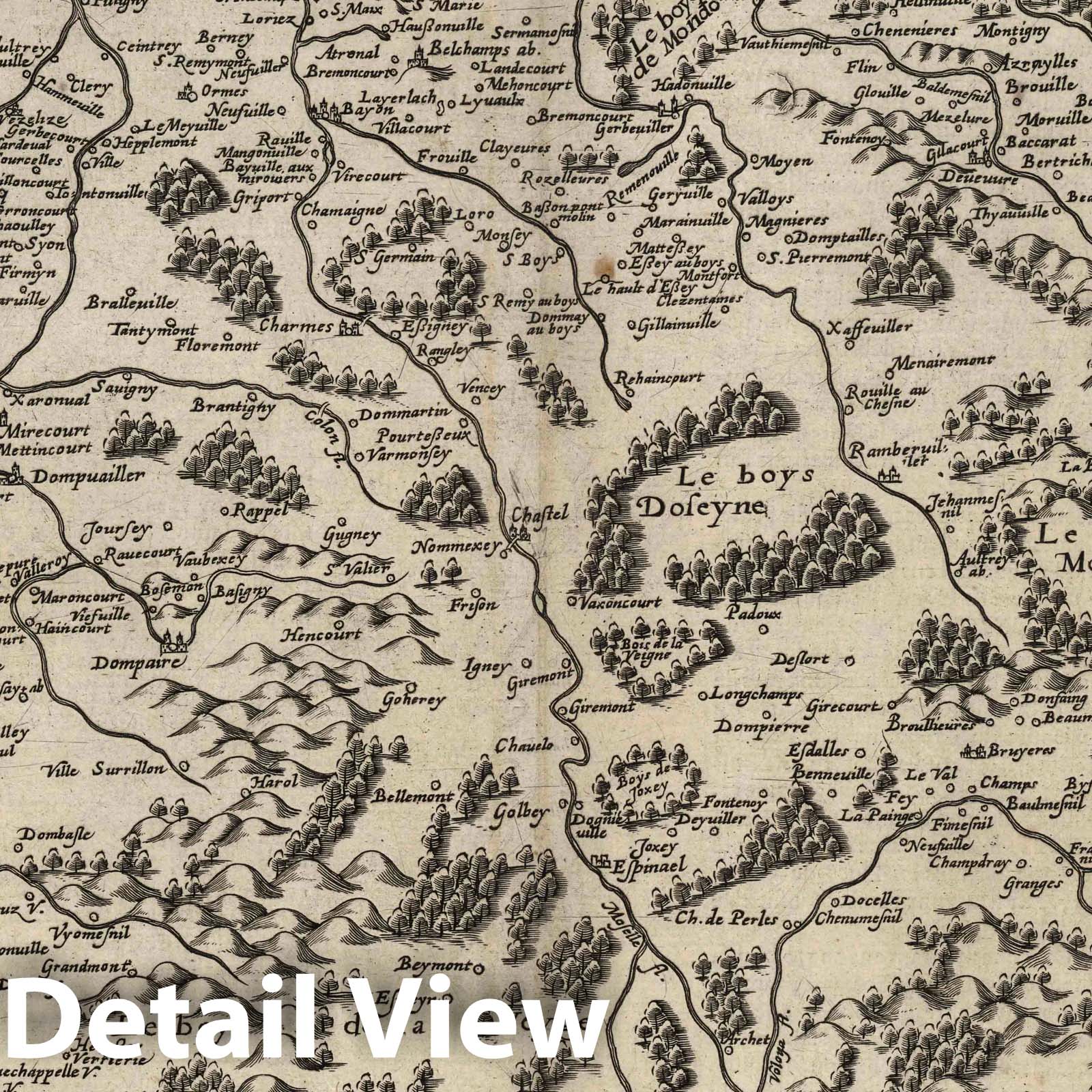 Lorraine, France 1632 Historical Map Print