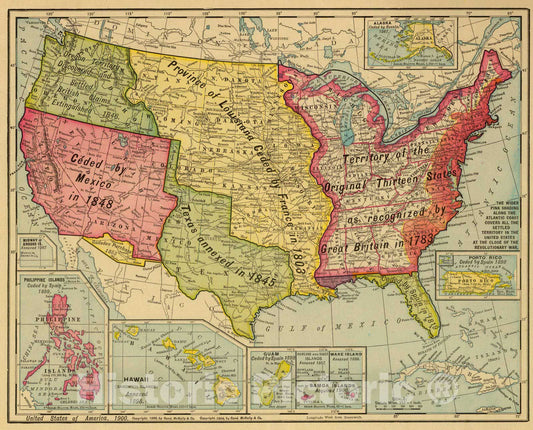 Historic Map : Military Atlas - 1904 United States of America, 1900. - Vintage Wall Art