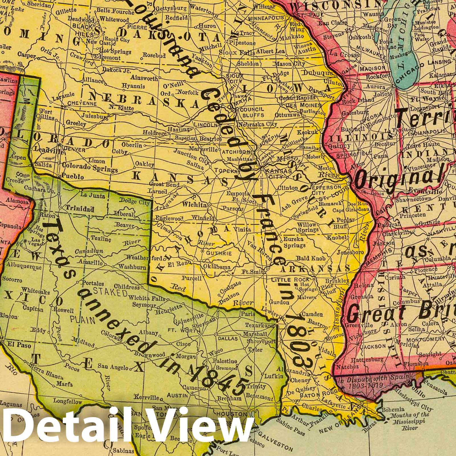 United States of America 1904 - Historical Map Print