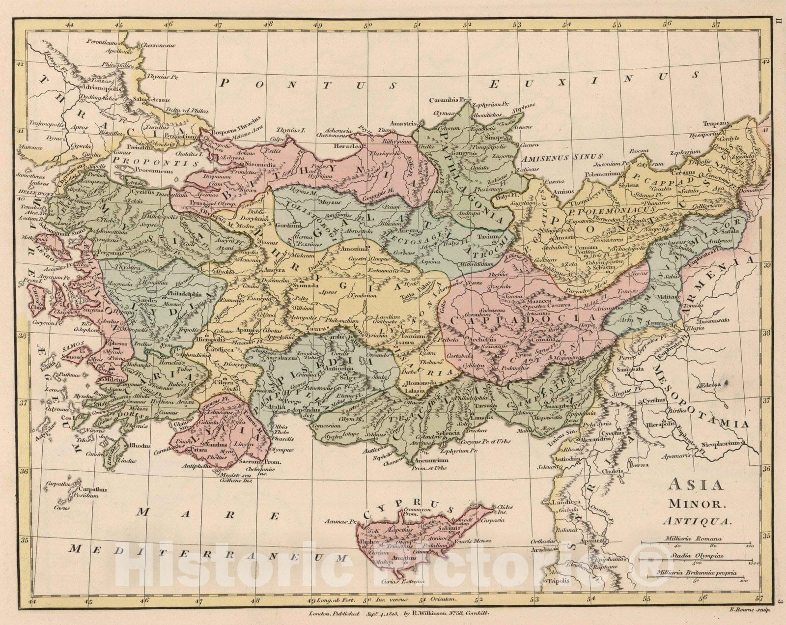 Historic Map : 1815 Asia Minor Antiqua. - Vintage Wall Art