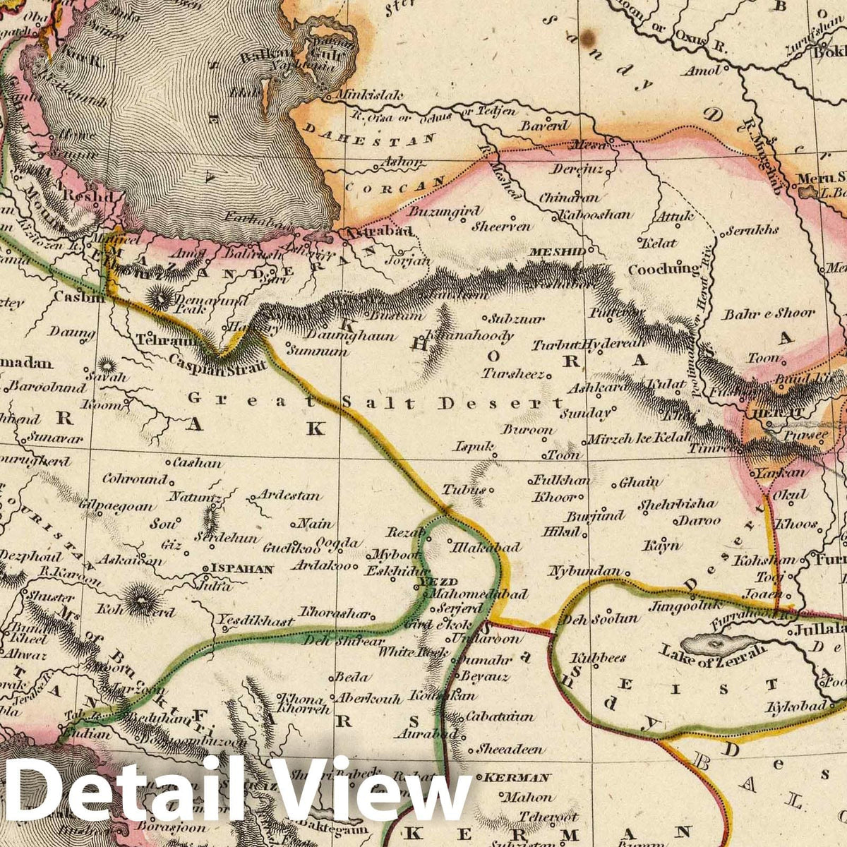 Iran - River Map, 1817 - Arrowsmith Historical Map Print
