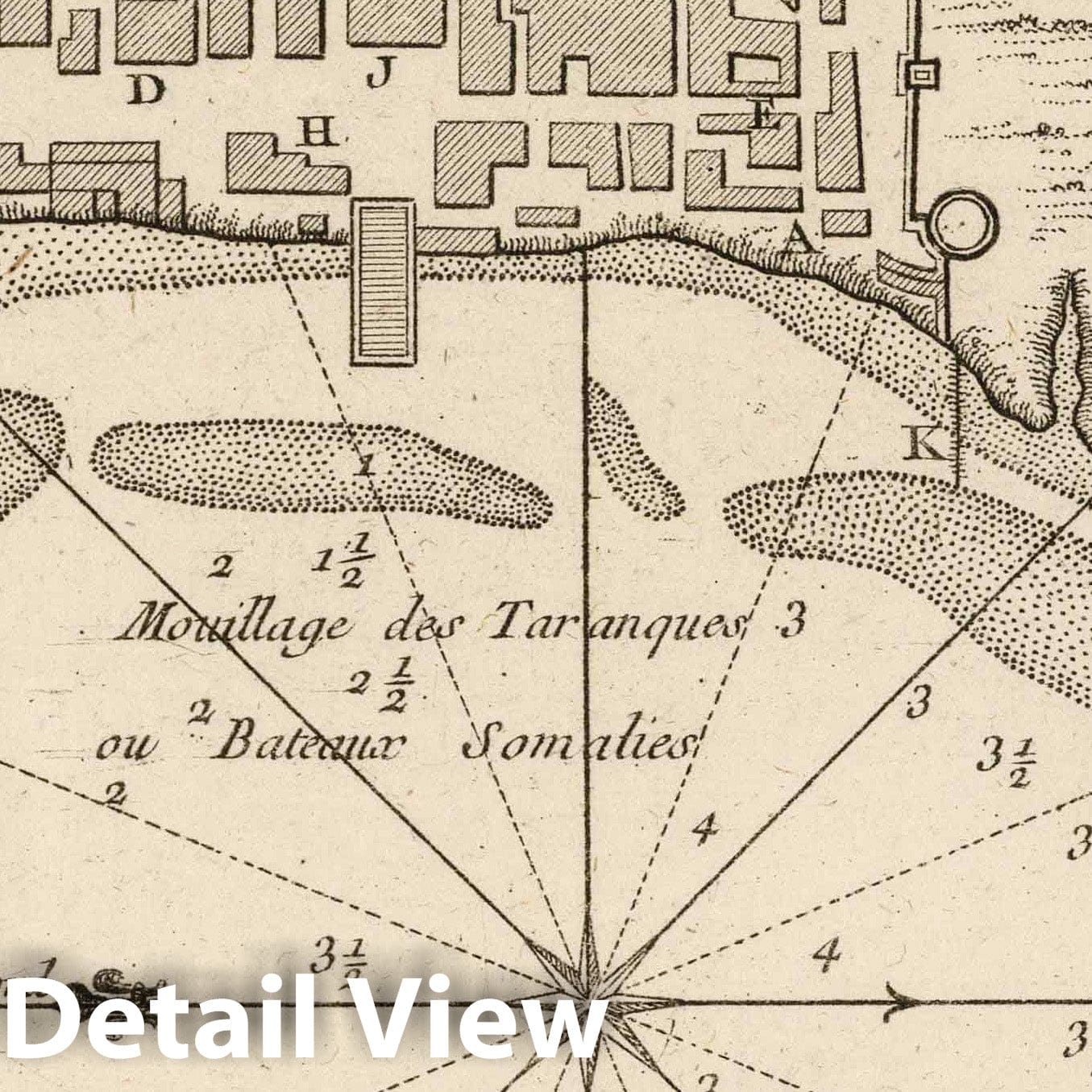 Mocha - Nautical Chart, 1764 - Historical Map Print