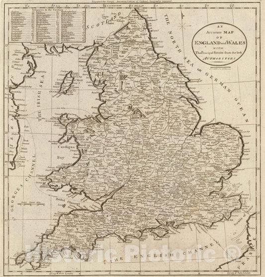 Historic Map : 1811 England and Wales. v1 - Vintage Wall Art