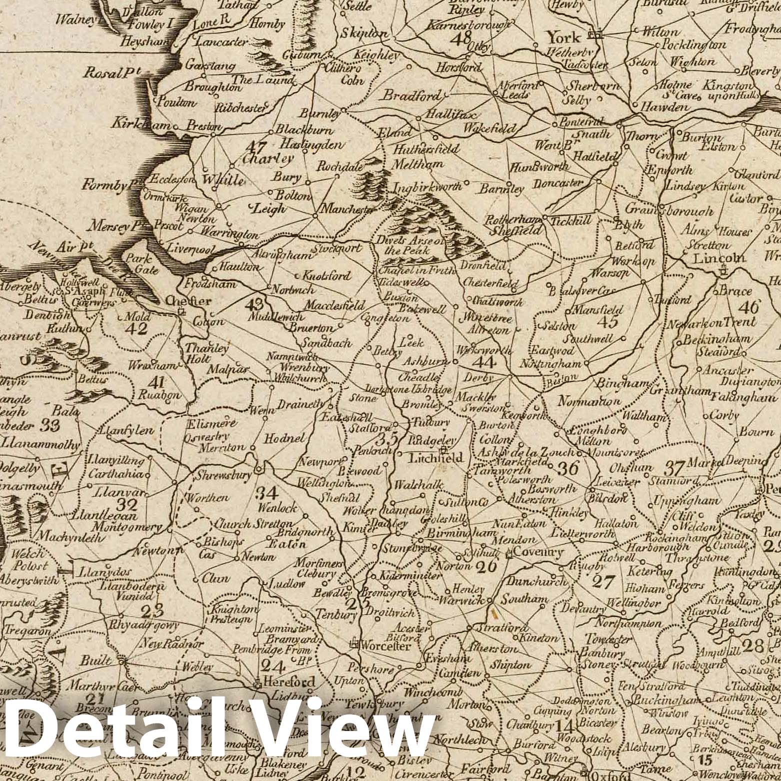 England and Wales - Road Map, 1811 - Historical Map Print