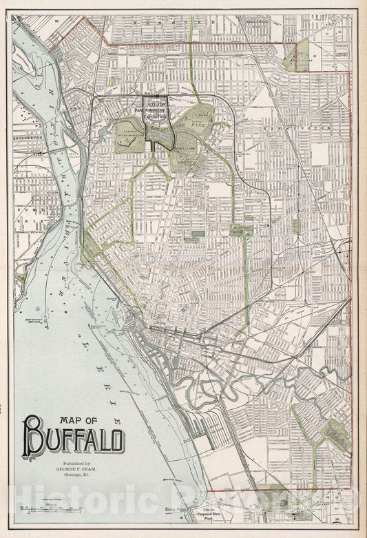 Historic Map : 1901 Buffalo : Vintage Wall Art