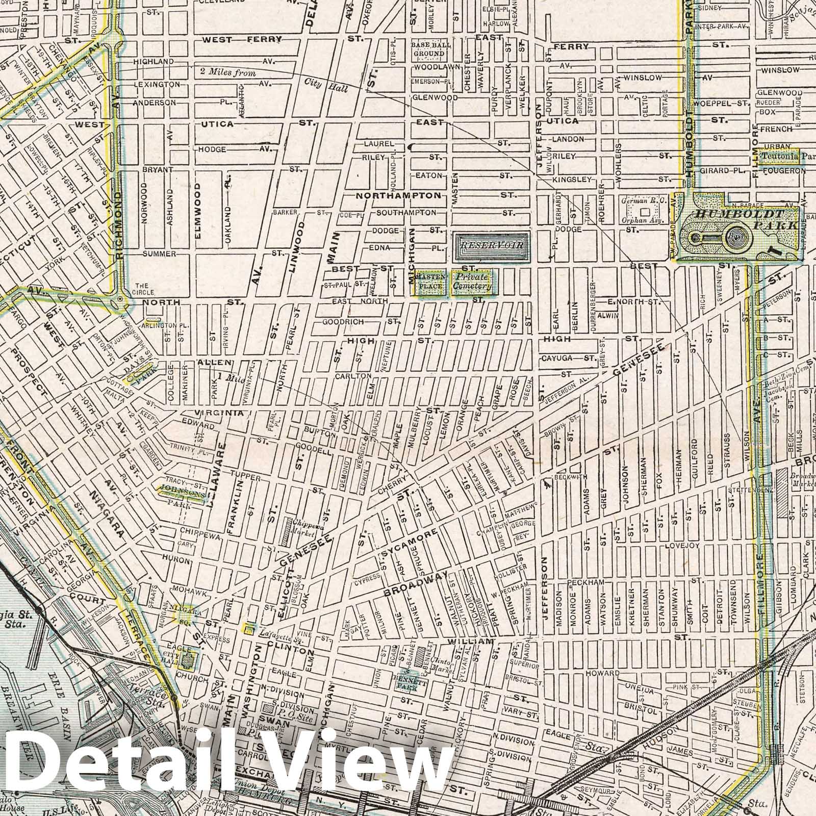 Map of Buffalo 1901 - Historical Map Print from Cram's Atlas