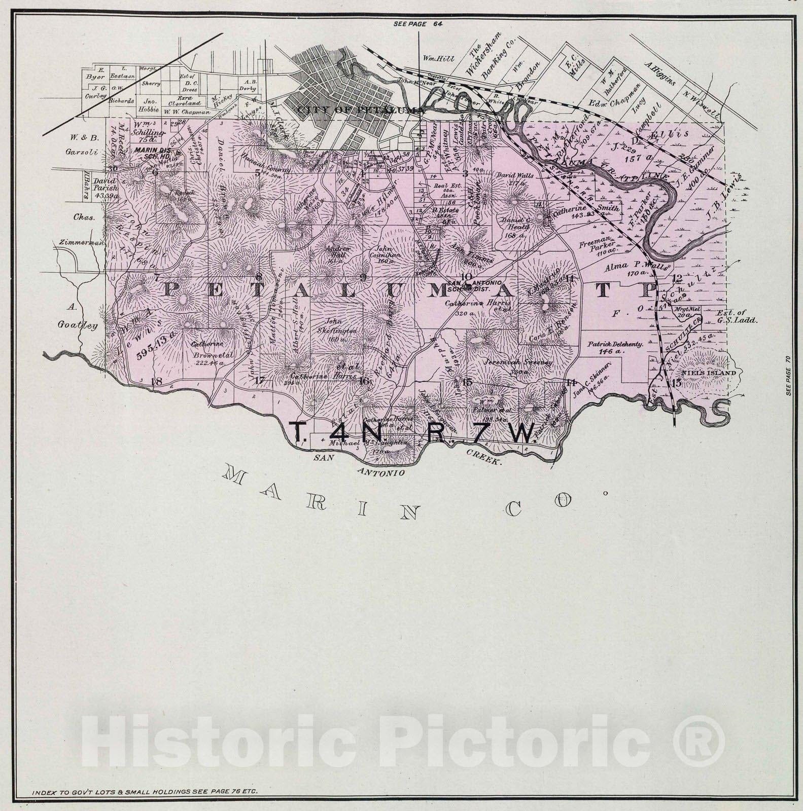 Historic Map : 1898 4 N, 7 W. - Vintage Wall Art