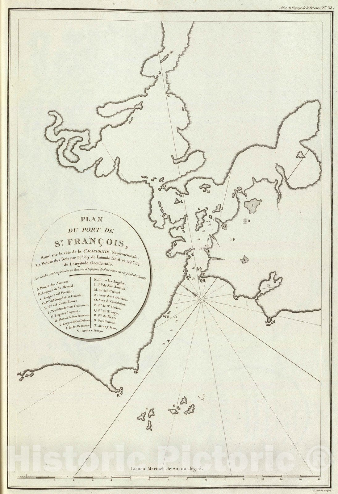 Historic Map : California, San Francisco Bay Area (Calif) 1797 Port de St. Francois. , Vintage Wall Art