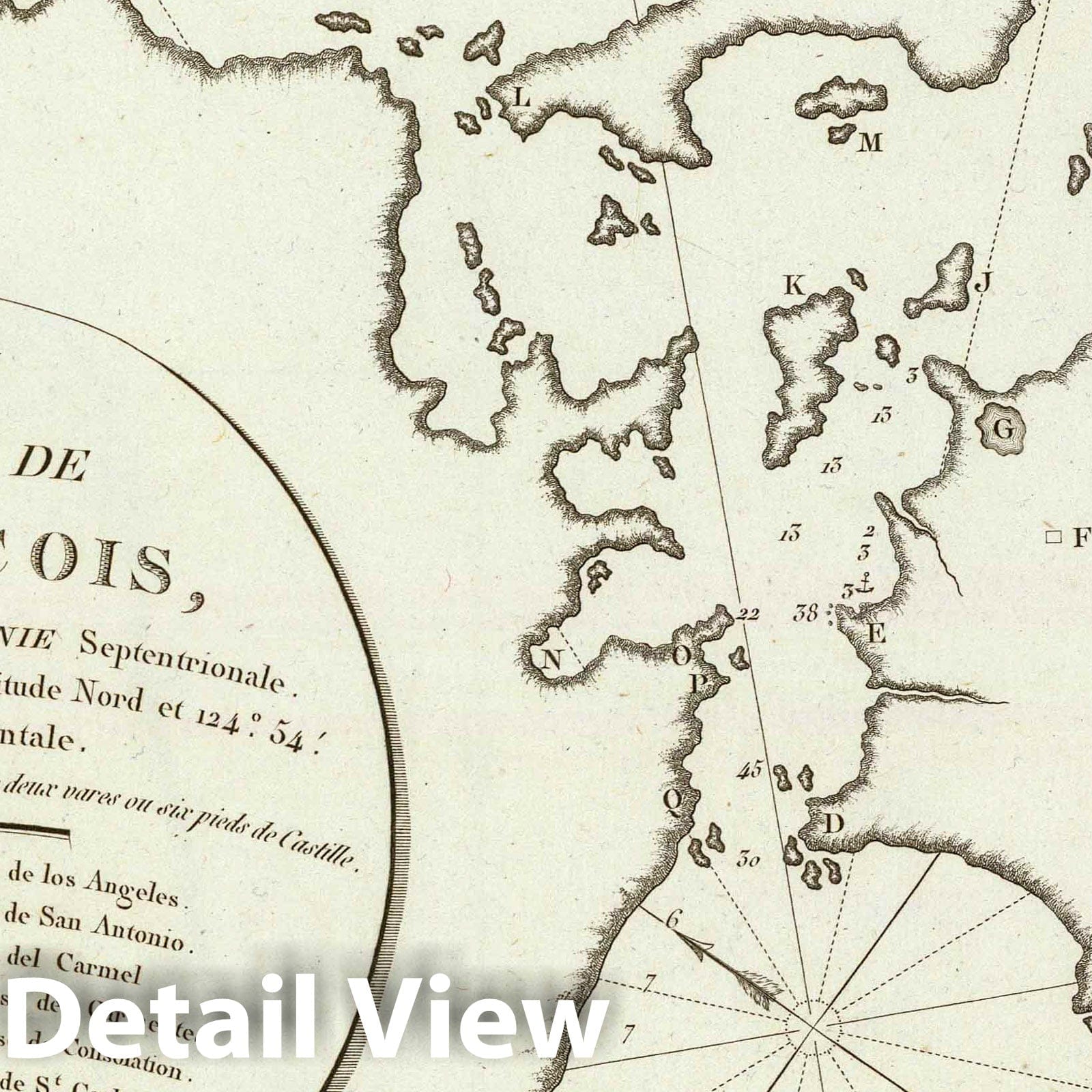 Port of Saint Francis, Northern California - Nautical Chart, 1797