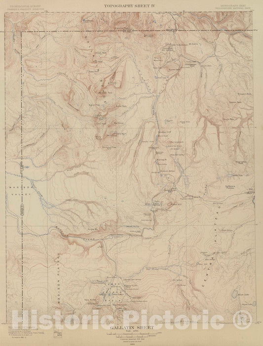 Historic Map : 1904 Gallatin Sheet. v1 - Vintage Wall Art