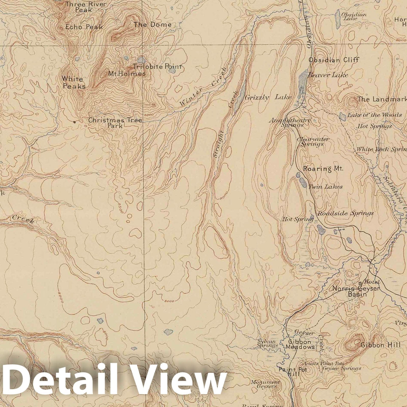 Gallatin Sheet - Topographic Map, 1904 - Yellowstone National Park
