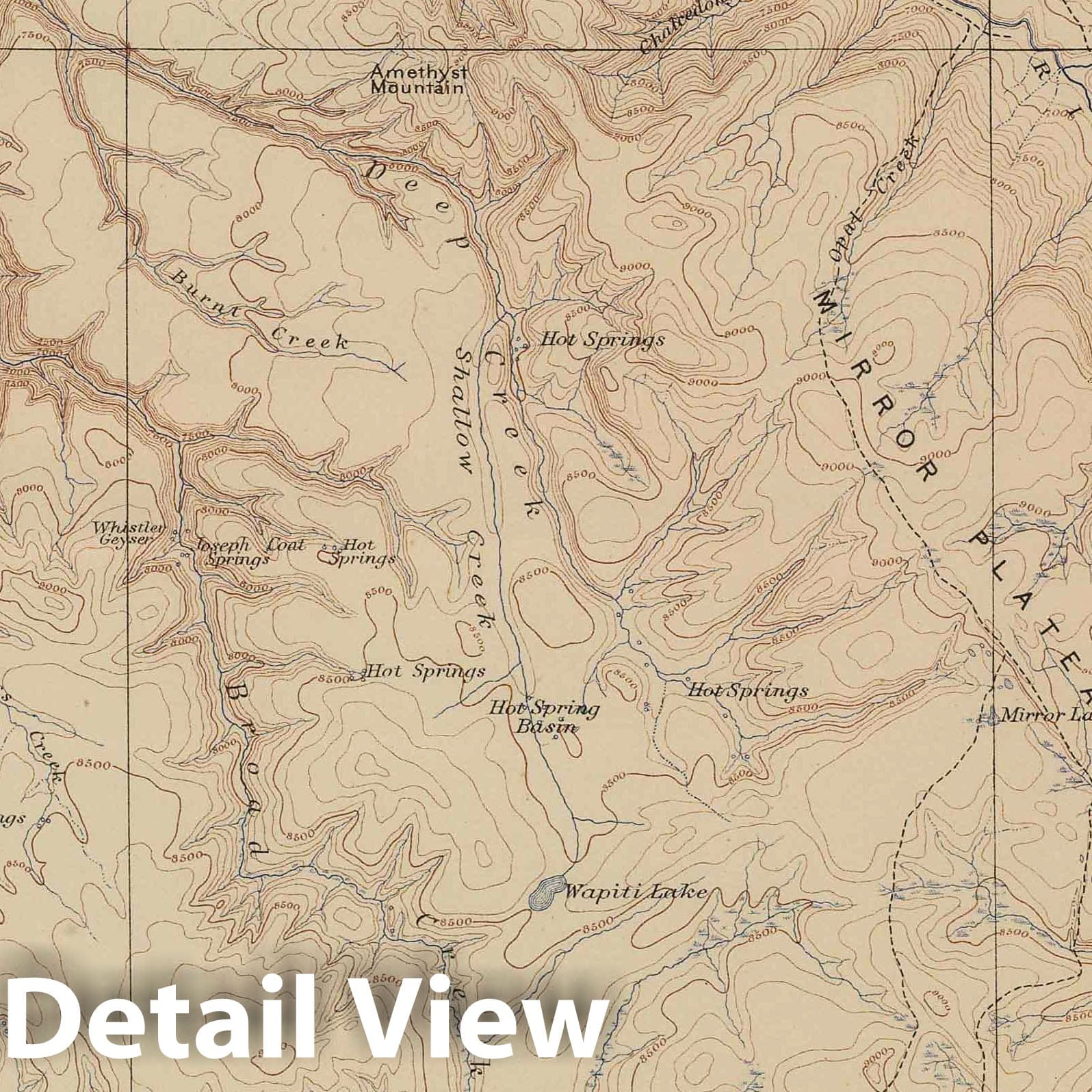 Yellowstone National Park, Wyoming - Geologic Map, 1904
