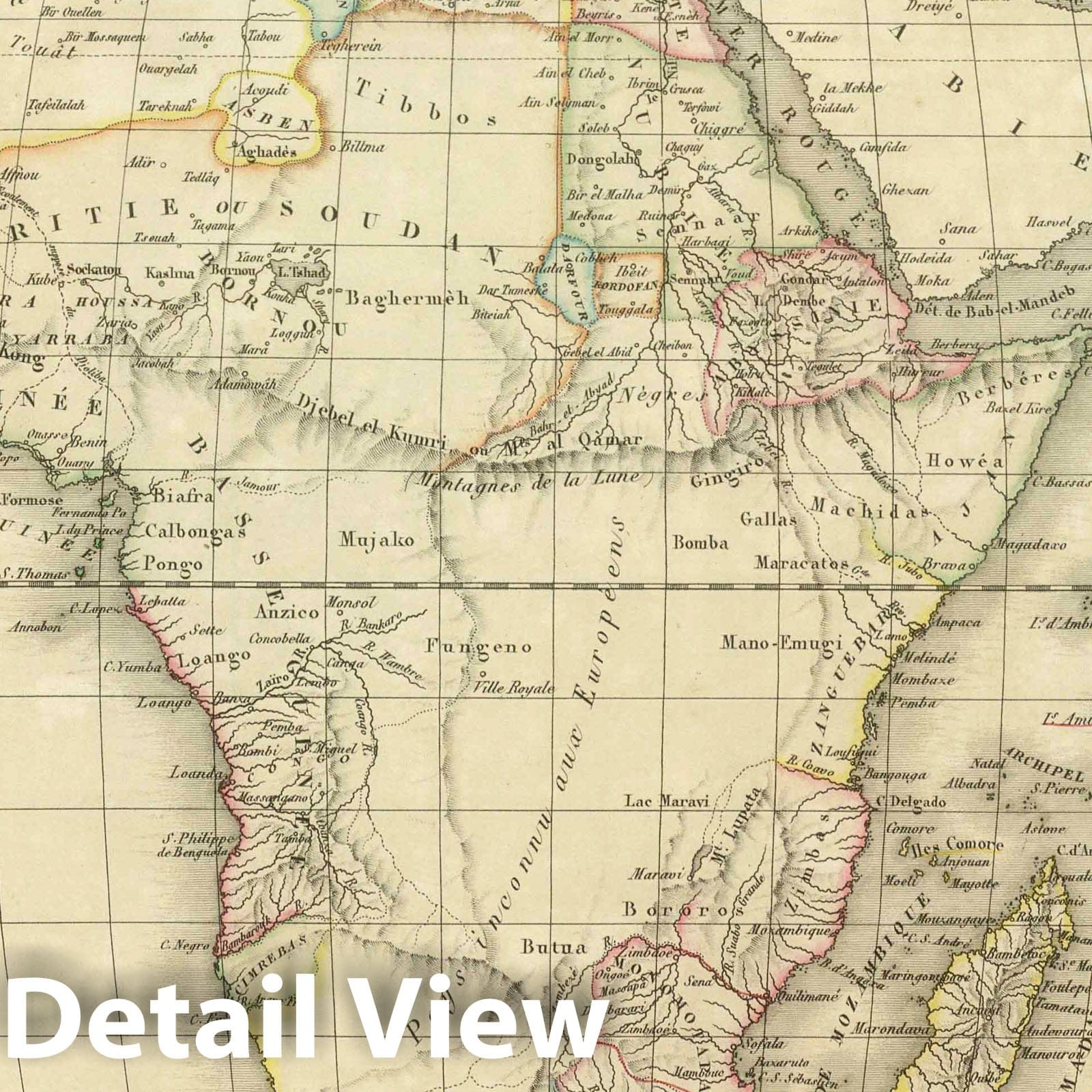 Africa 1826 - Hand-Colored Historical Map Print