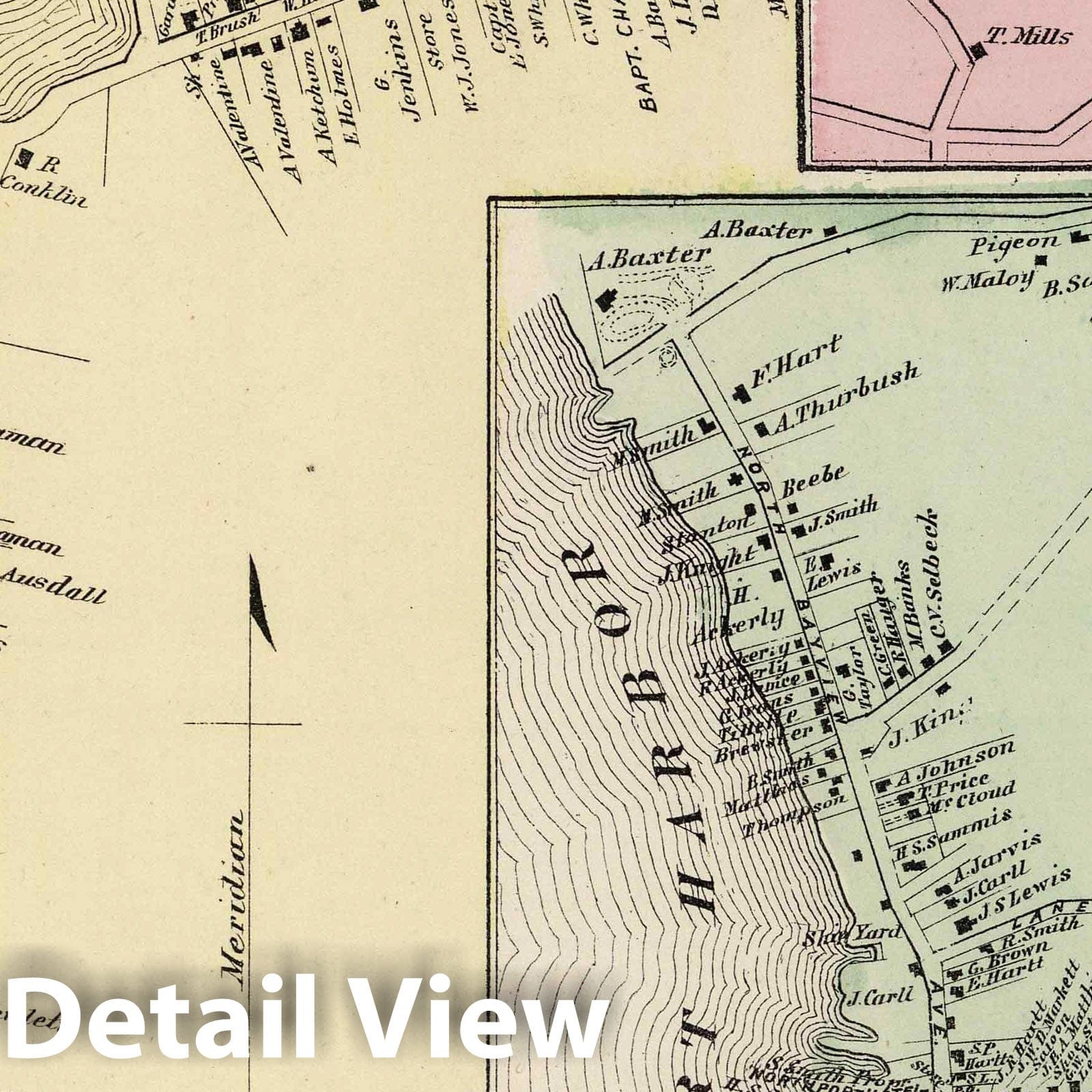 Cold Spring and Huntington Harbor Property Map, Huntington, Suffolk County, New York, 1873