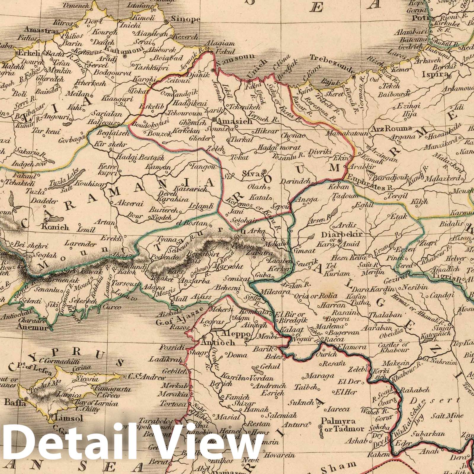 Turkey in Asia, 1808 - Historical Map Print