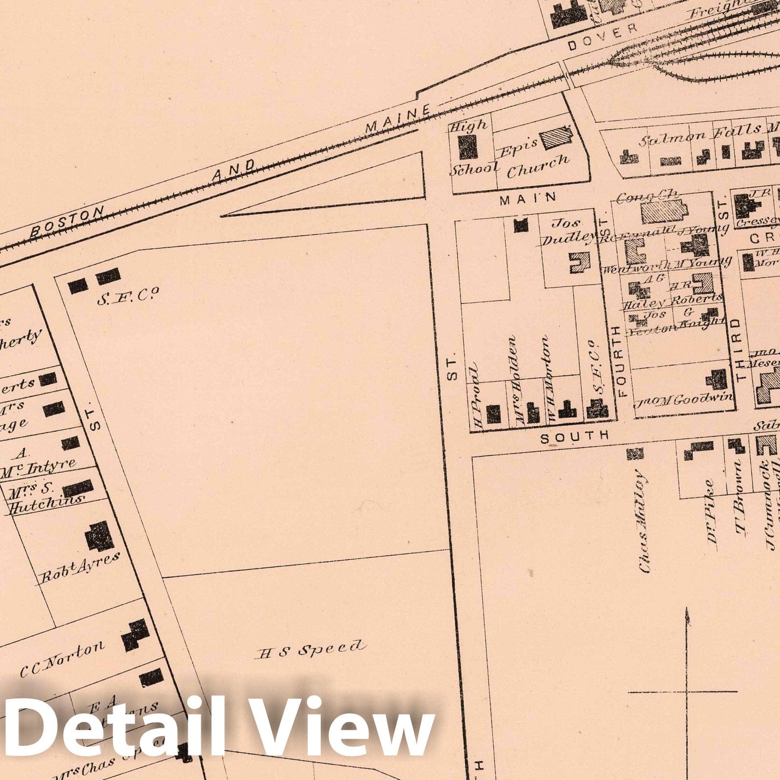 Salmon Falls - Property Map, 1871 - Strafford County New Hampshire Atlas