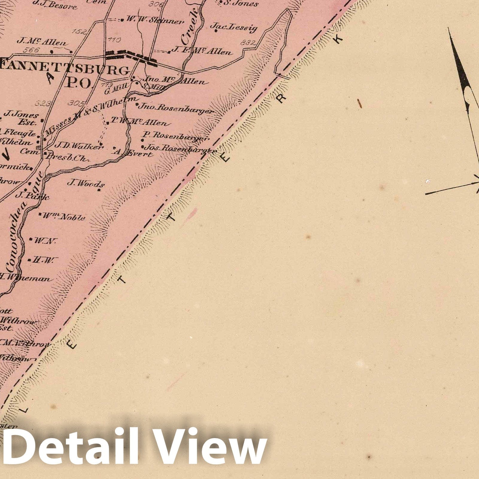 Fannettsburg, Franklin County, Pennsylvania - Property Map, 1868