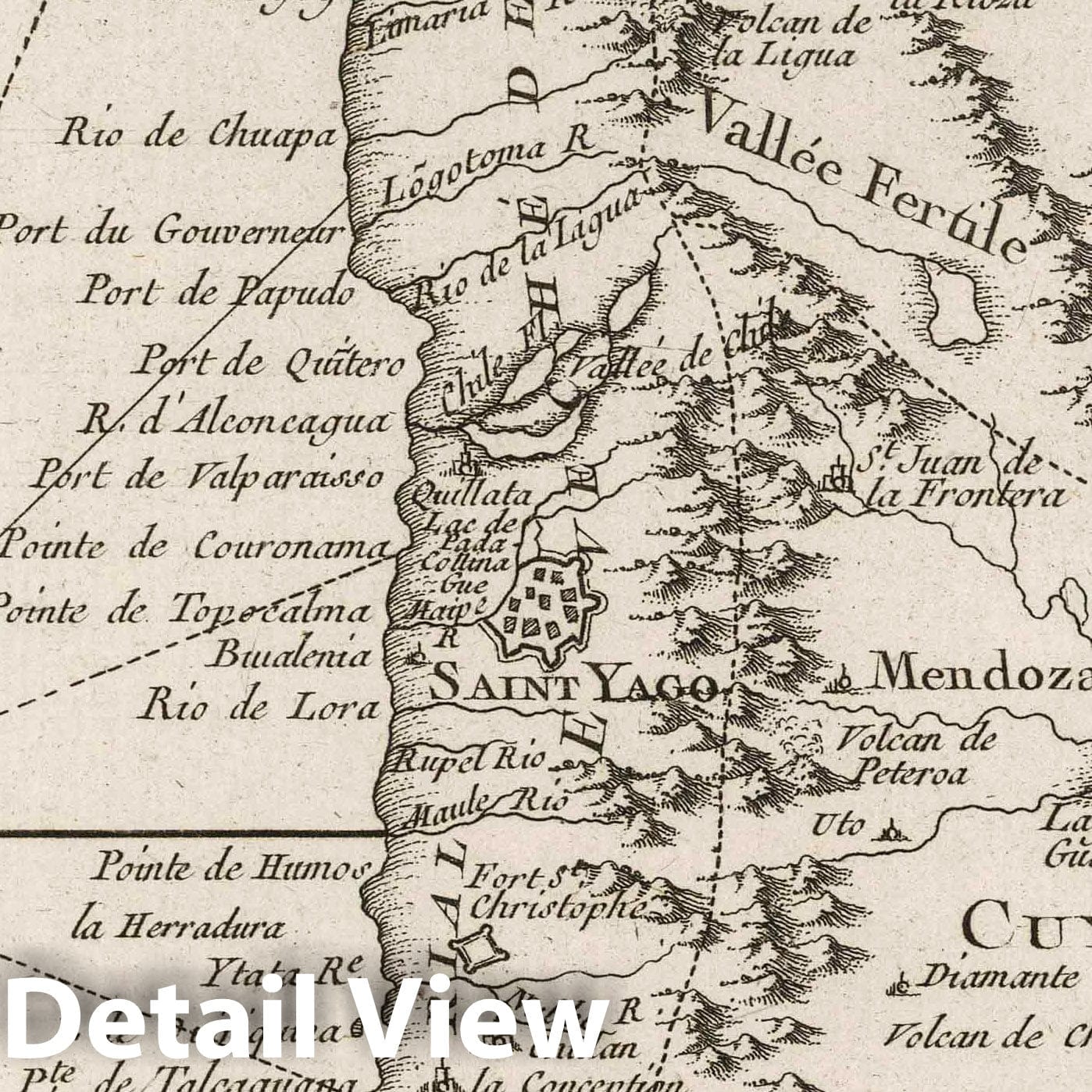 Chile - Nautical Chart, 1764 - Historical Map Print