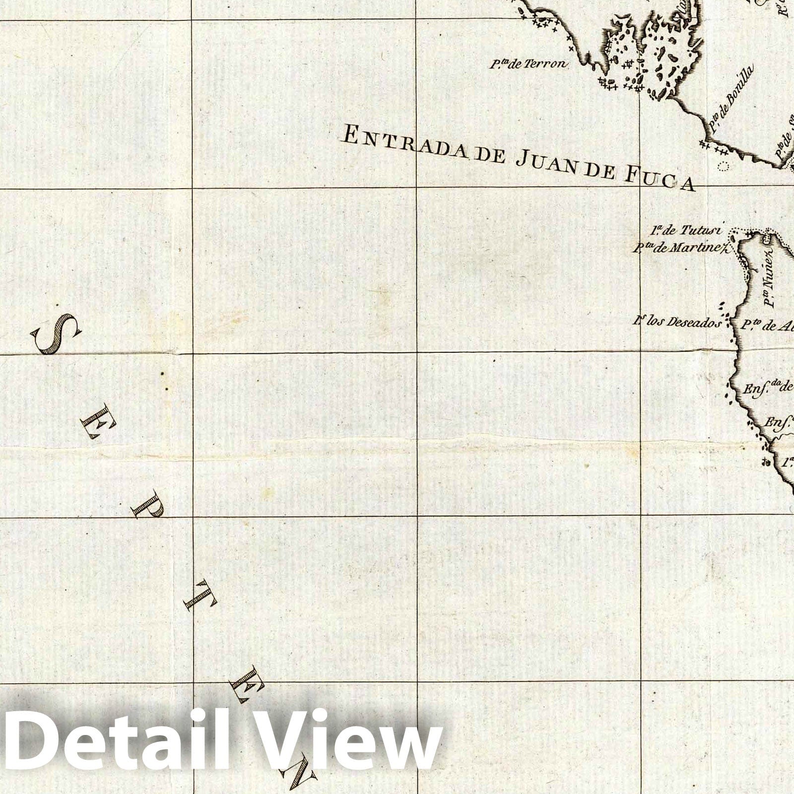 Strait of Juan de Fuca, Vancouver Island, and Puget Sound, 1802 - Historical Nautical Map Print