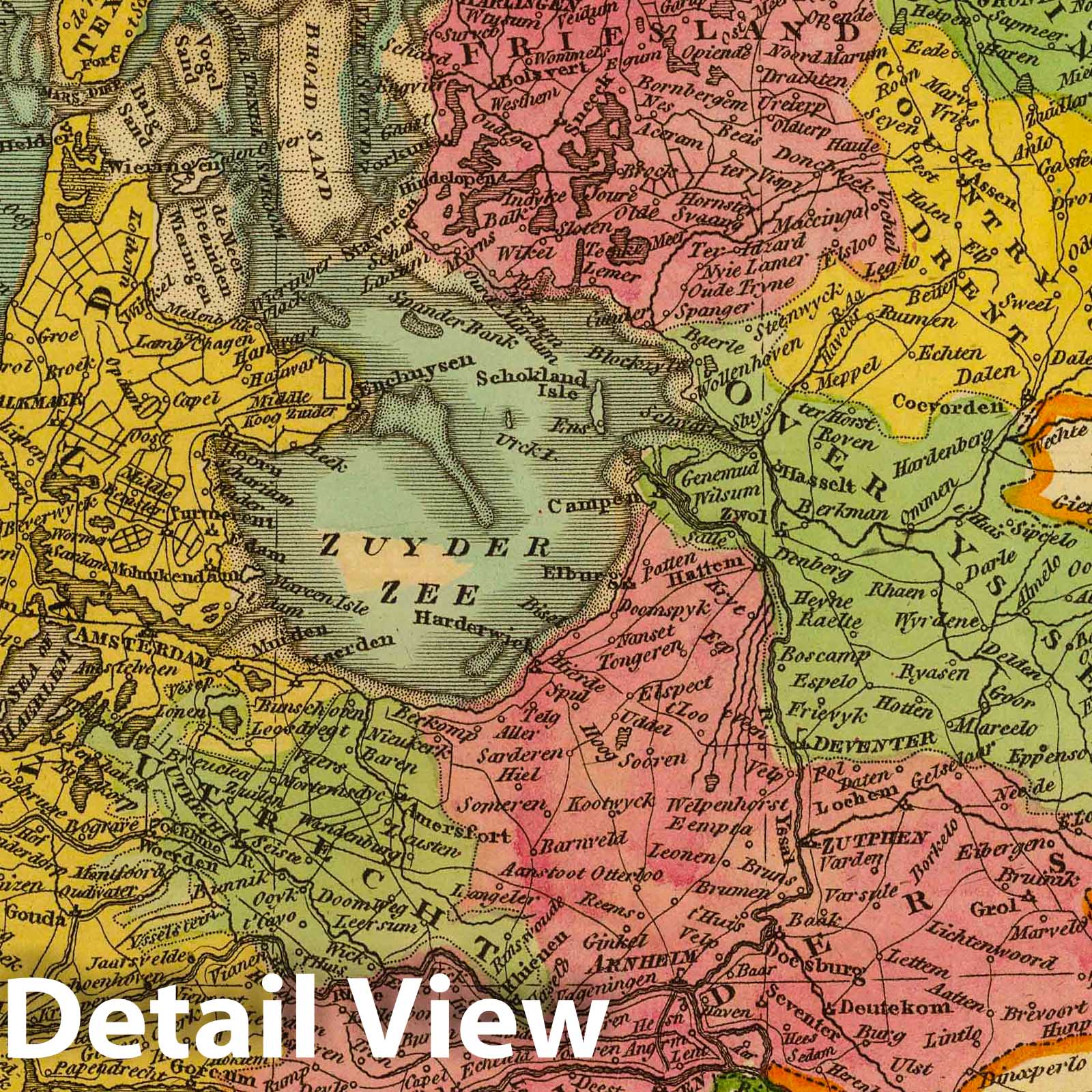 Netherlands 1811 Historical Map Print - Hand-Colored Engraved Atlas Plate