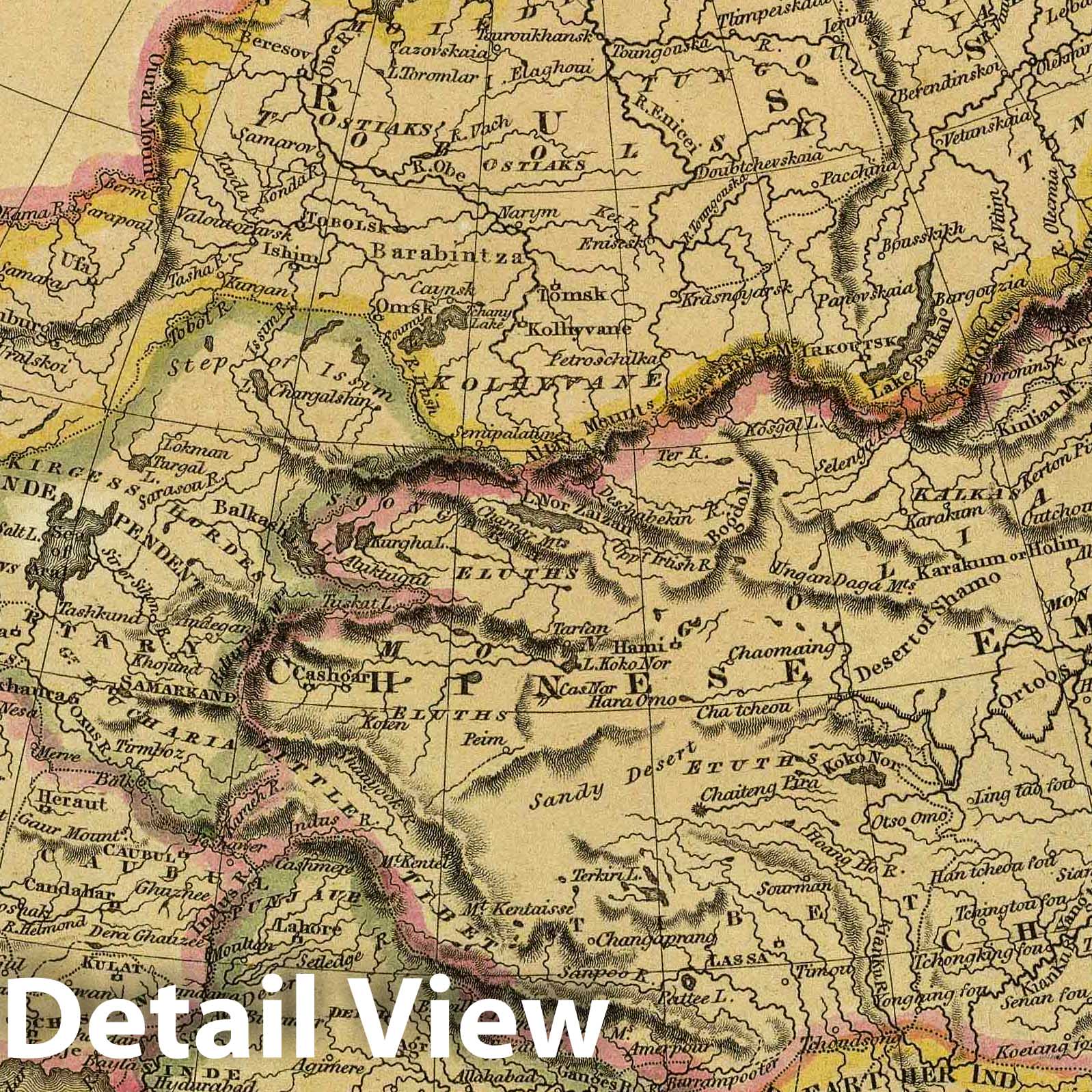 Asia, 1820 - Historical Map Print from Morse's School Geography Atlas