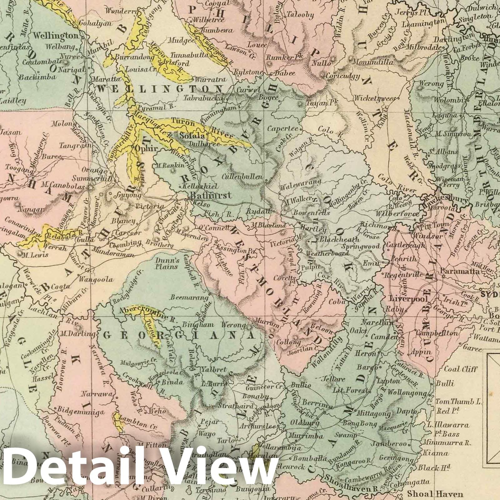 New South Wales 1854 Historical Map Print - Hand-Colored Engraving