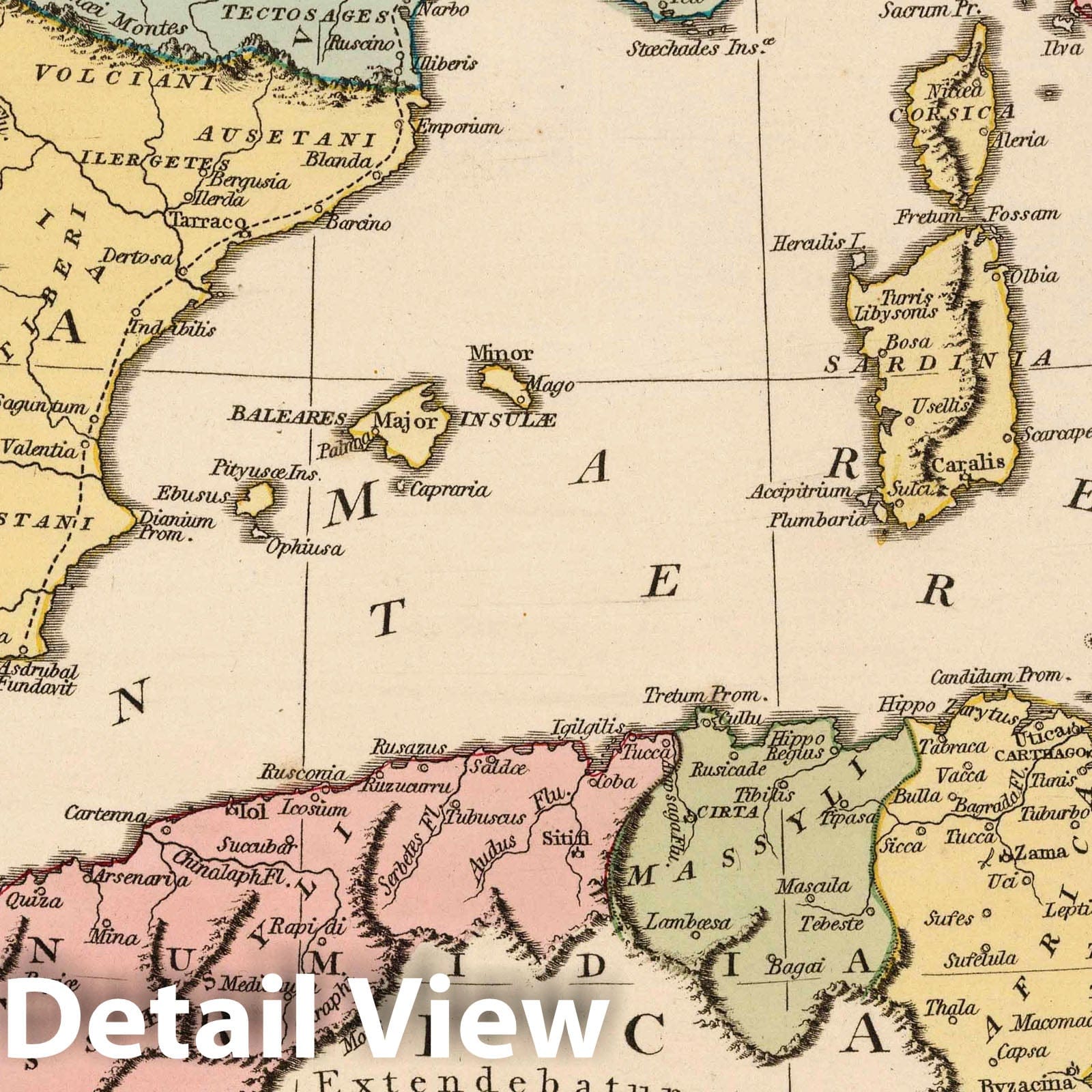 Expeditio Hannibalis Poenorum Ducis, 1822 - Historical Map Reproduction