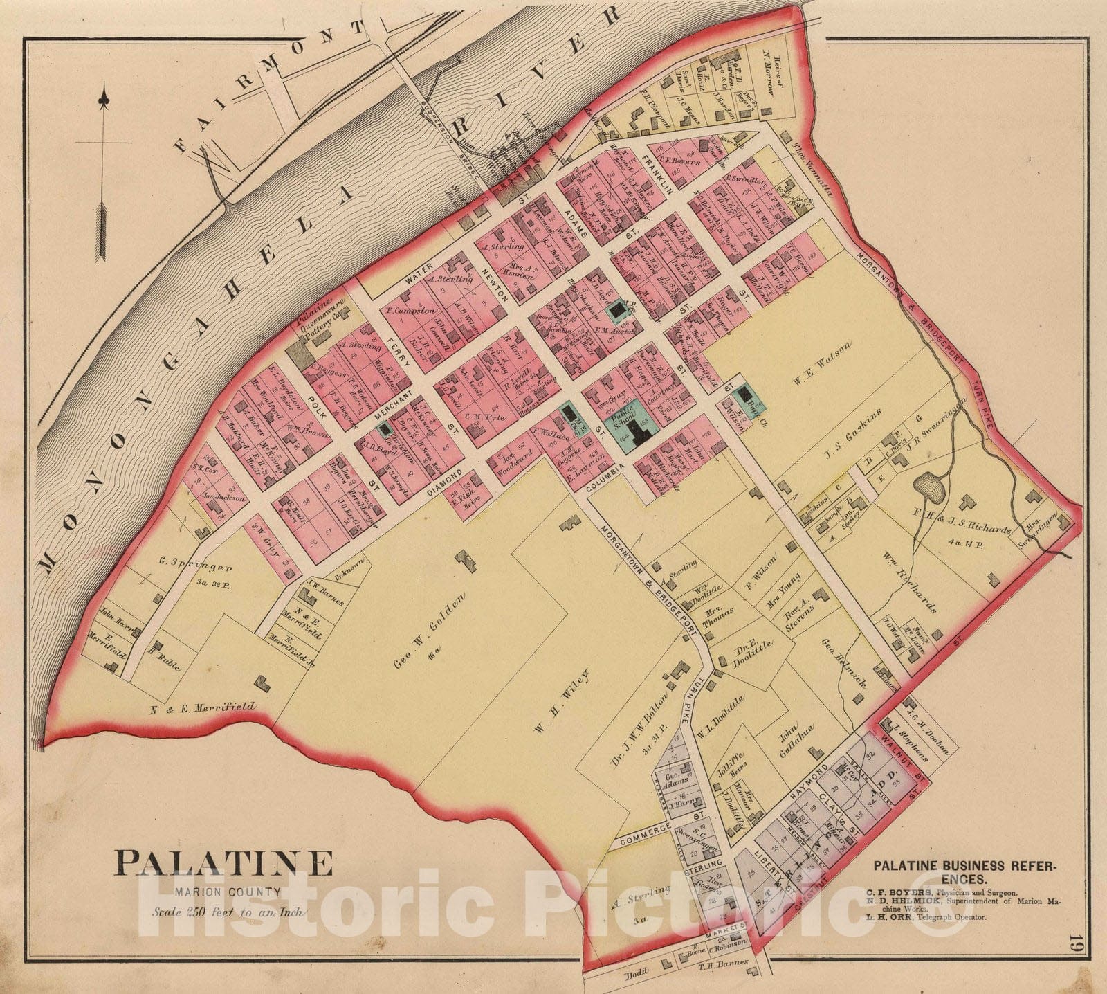 Palatine Township, Marion County, West Virginia - Property Map, 1886