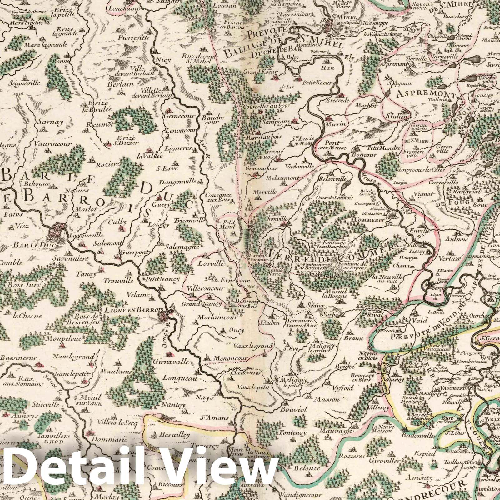Toulois, France - Northwestern Sheet, 1699 - Historical Map Print