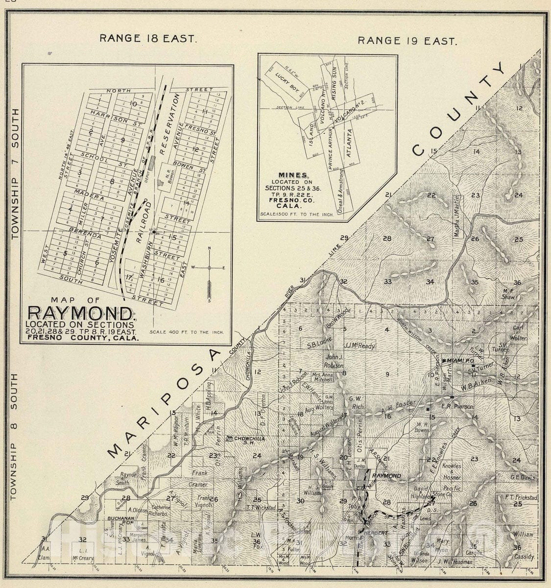 Historic Map : 1891 R.18-19E T.7-8S. - Vintage Wall Art