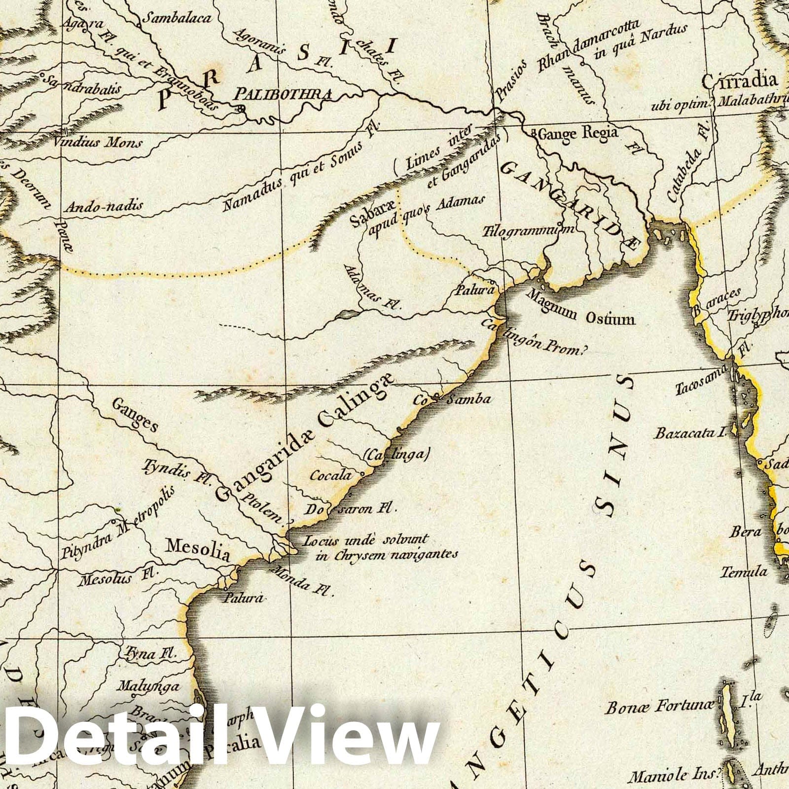 Ancient India Map, 1765 - Historical Map Print