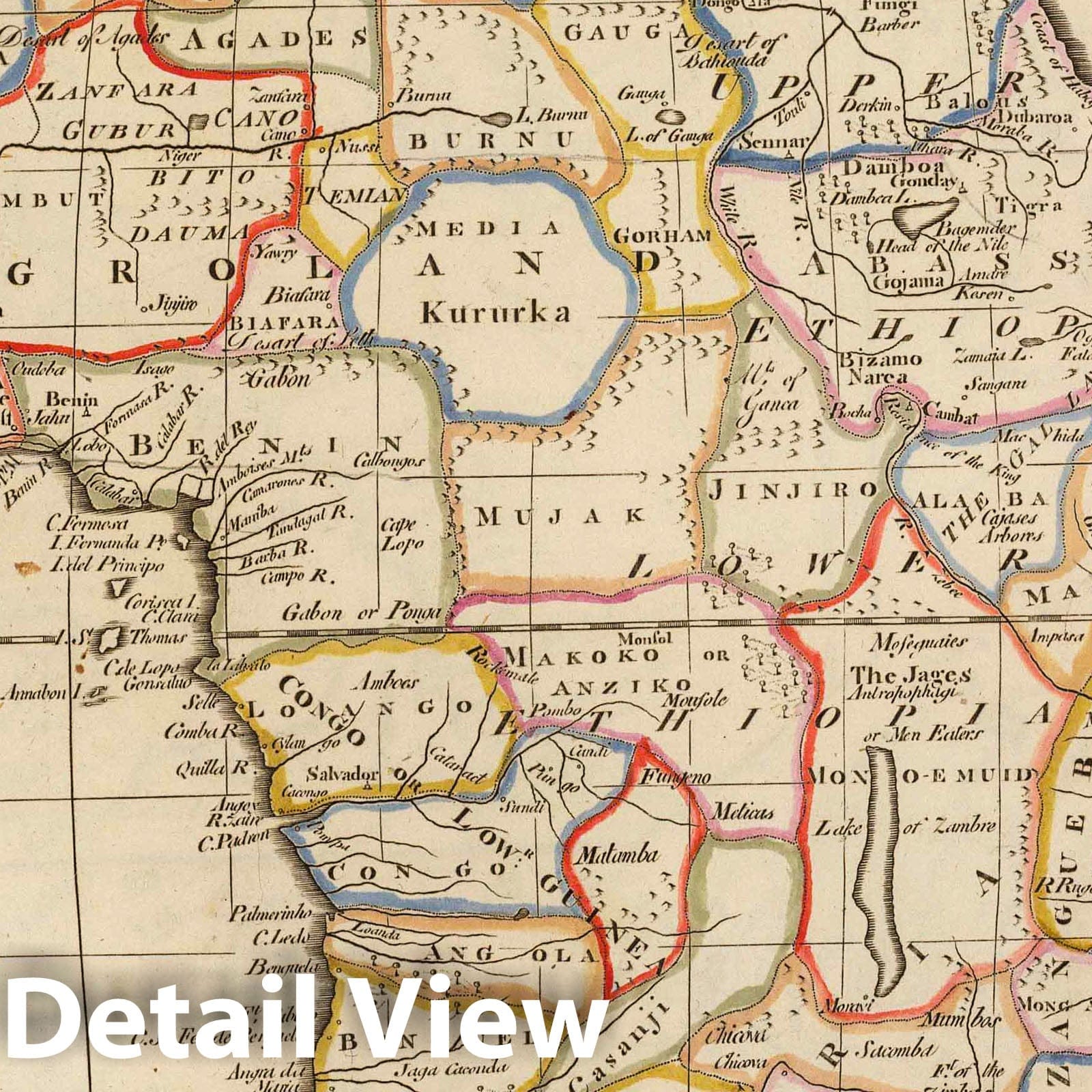 Africa, 1811 - Historical Map Print from Carey's General Atlas
