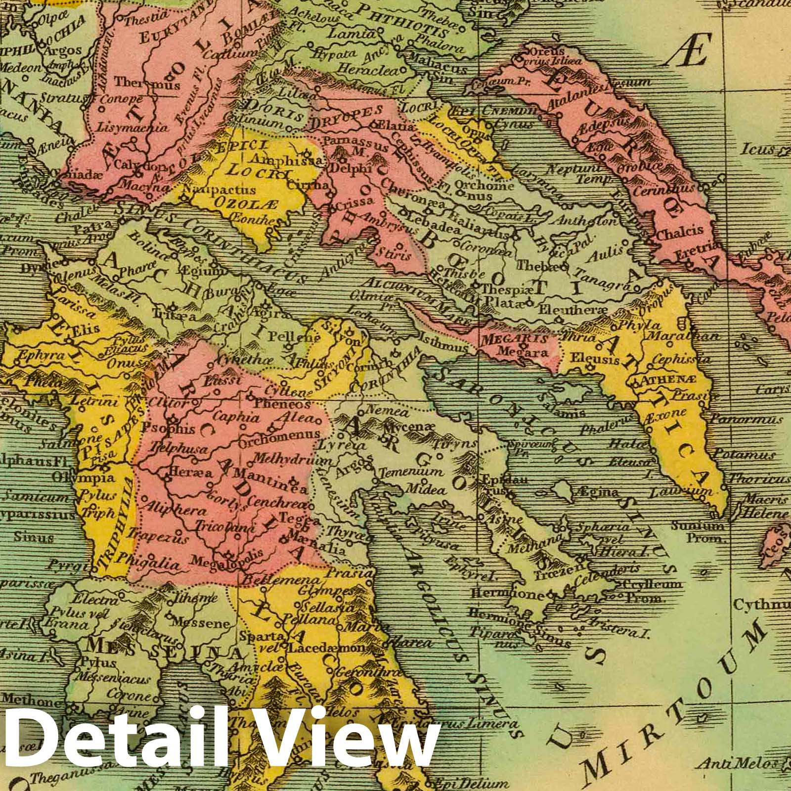 Ancient Greece, 1811 - Historical Map Print