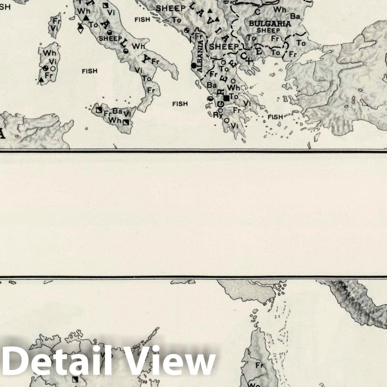 Europe and Australia - Physical Map, 1948 - Hammond's New World Atlas