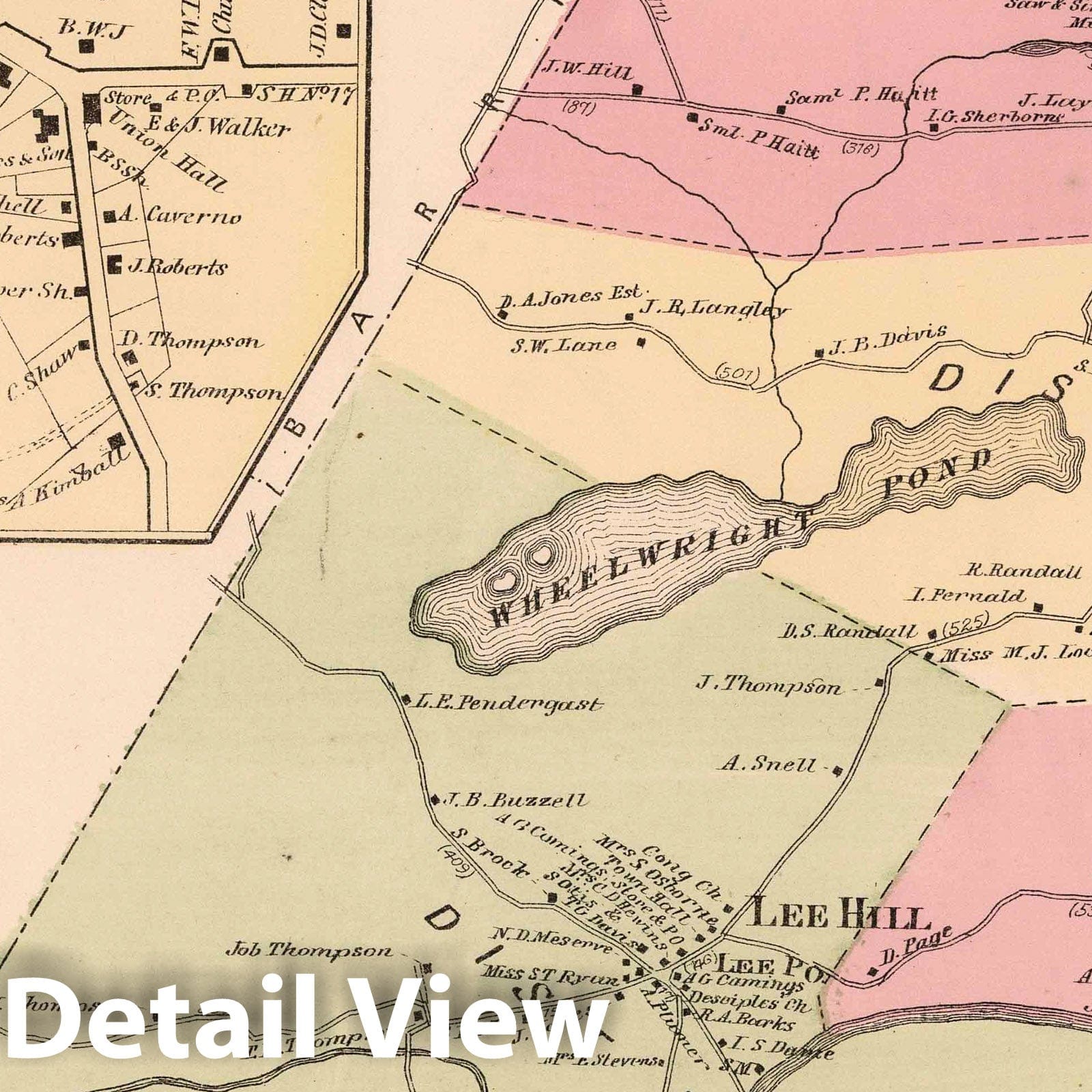 Lee, Strafford County, New Hampshire - Property Map, 1871